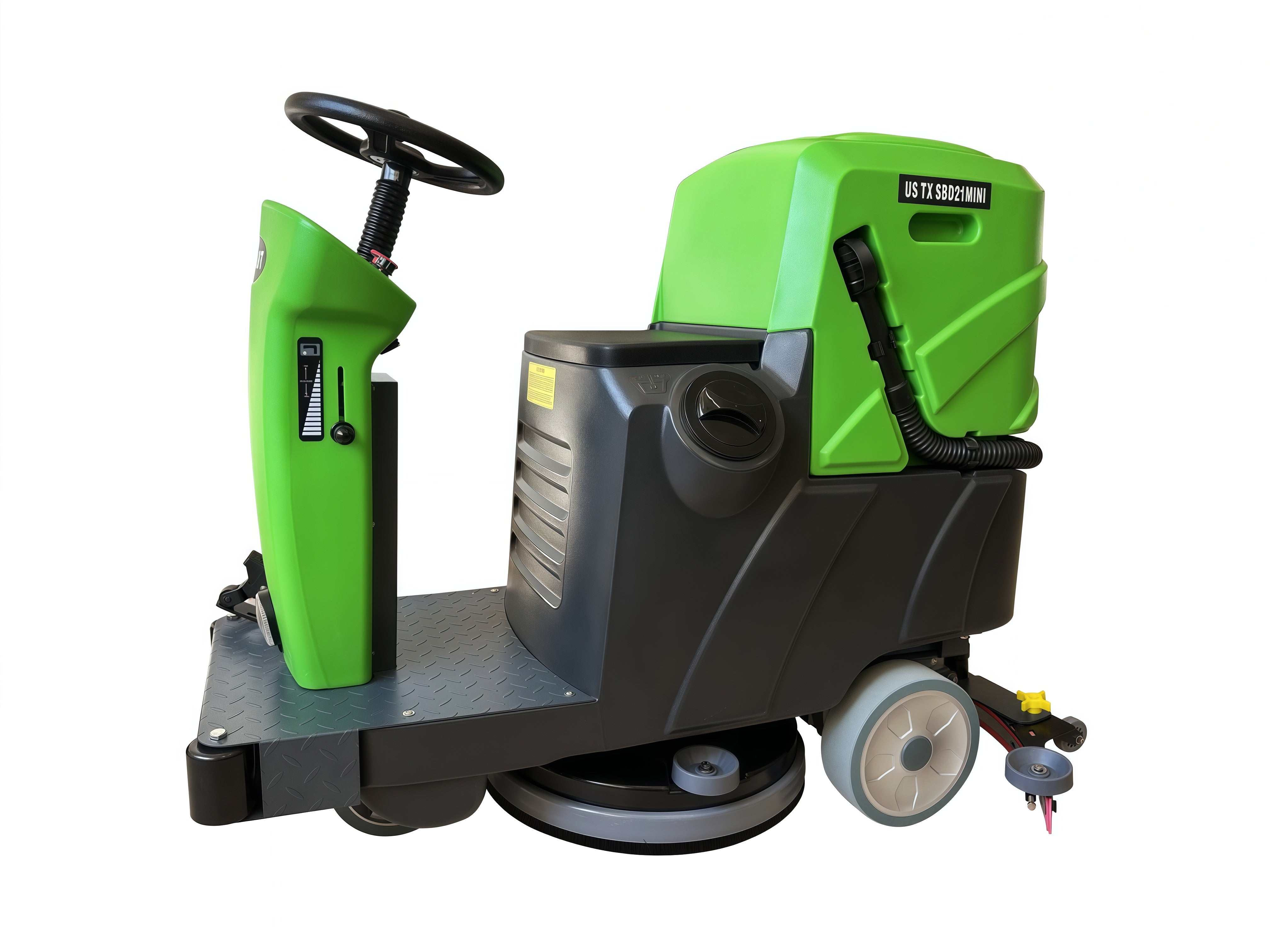 Texlift US-TX SDB21MINI Ride-On (Sit-On) Floor Scrubber – 19″ Brush, 32″ Squeegee (24V)