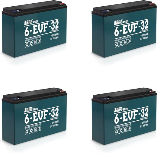 12V 32AH Sealed Lead Acid Battery – 6-EVF-32, Deep Cycle, Long-Lasting Power for Electric Pallet Stackers (4-Pack) - TEXLIFT
