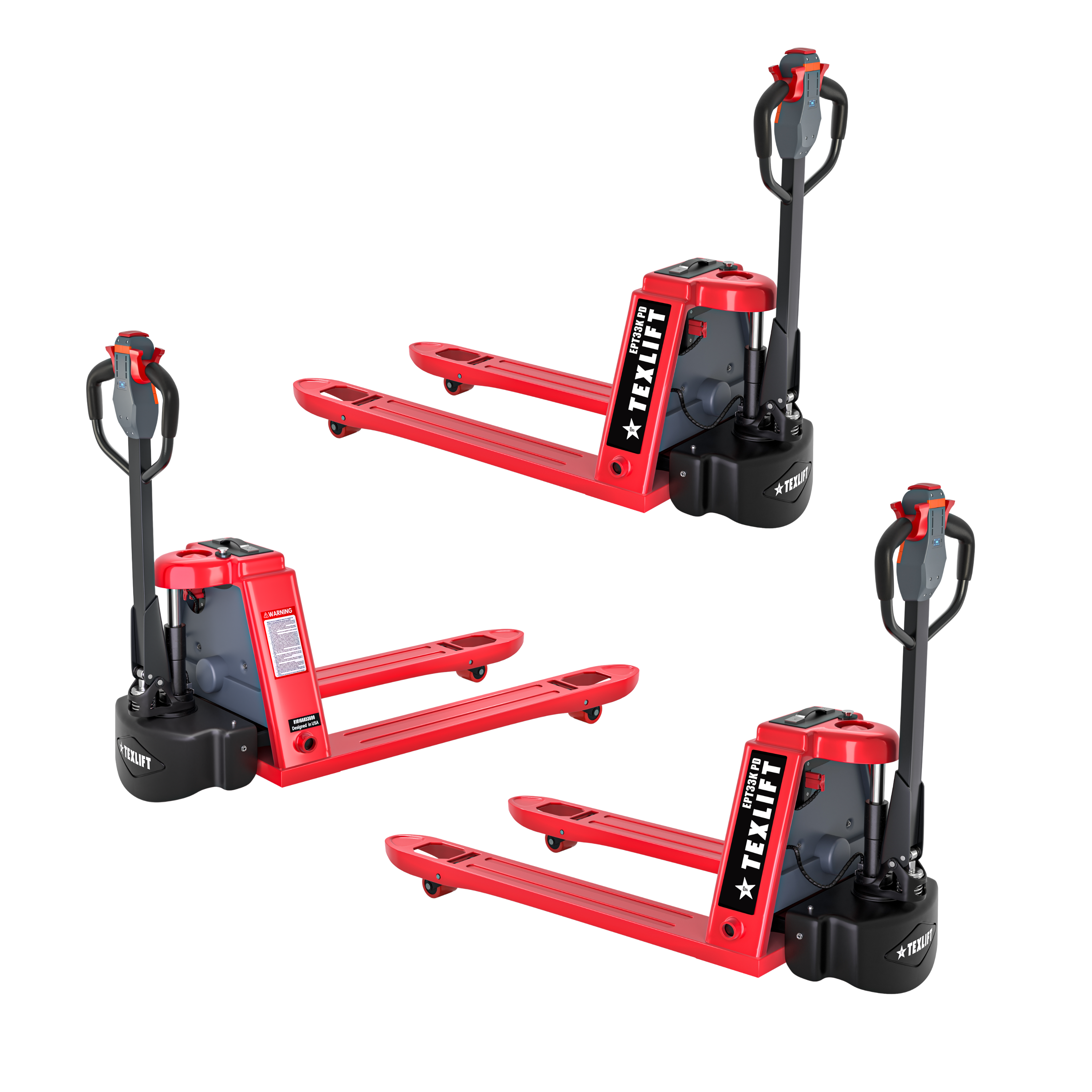 3-Pack Electric Pallet Jacks 3300 lbs – 48V Lithium, Full Electric - TEXLIFT