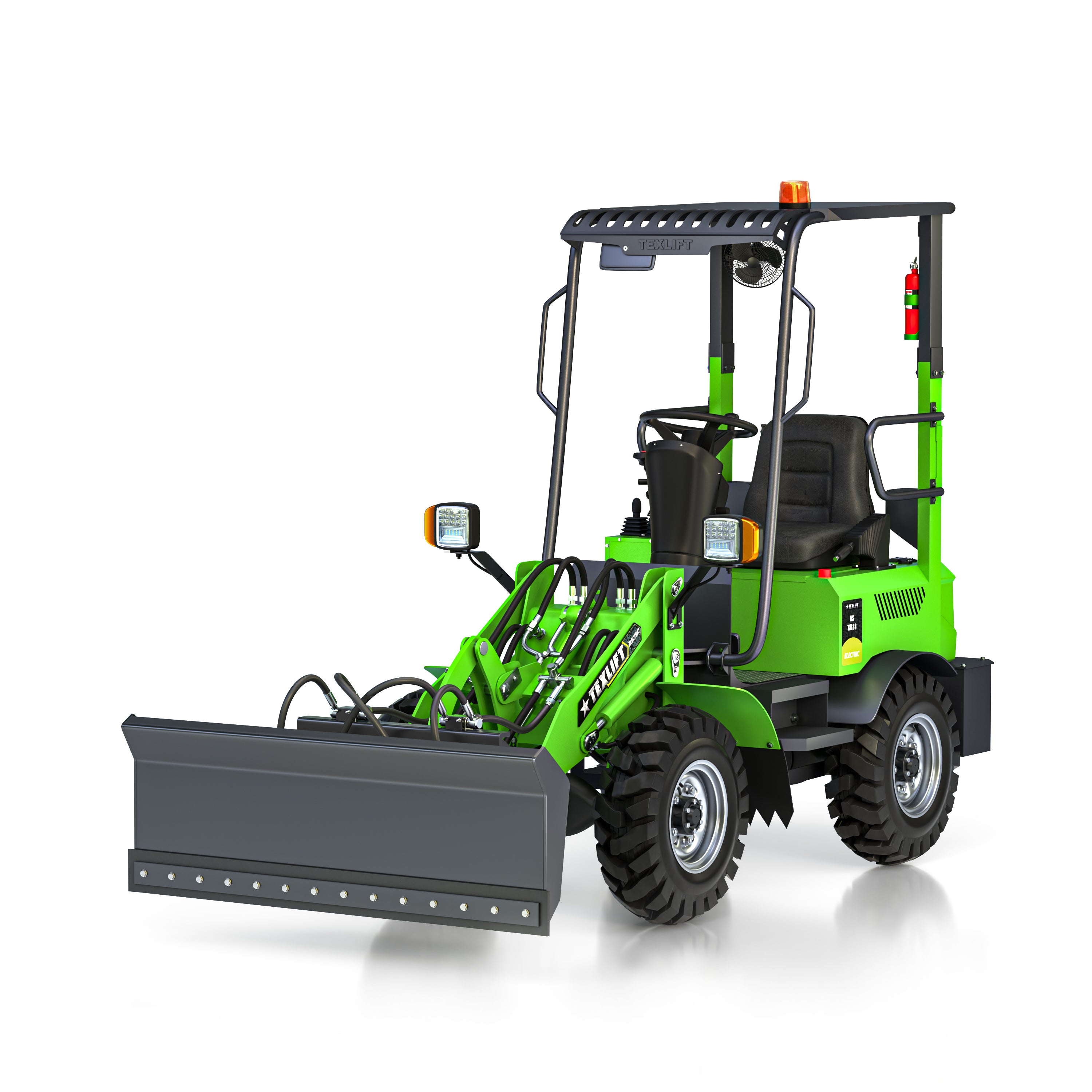 50" Straight Snow Blade / Scraper for US-TXL88 & TXL88PRO Wheel Loaders – Heavy-Duty Steel - TEXLIFT