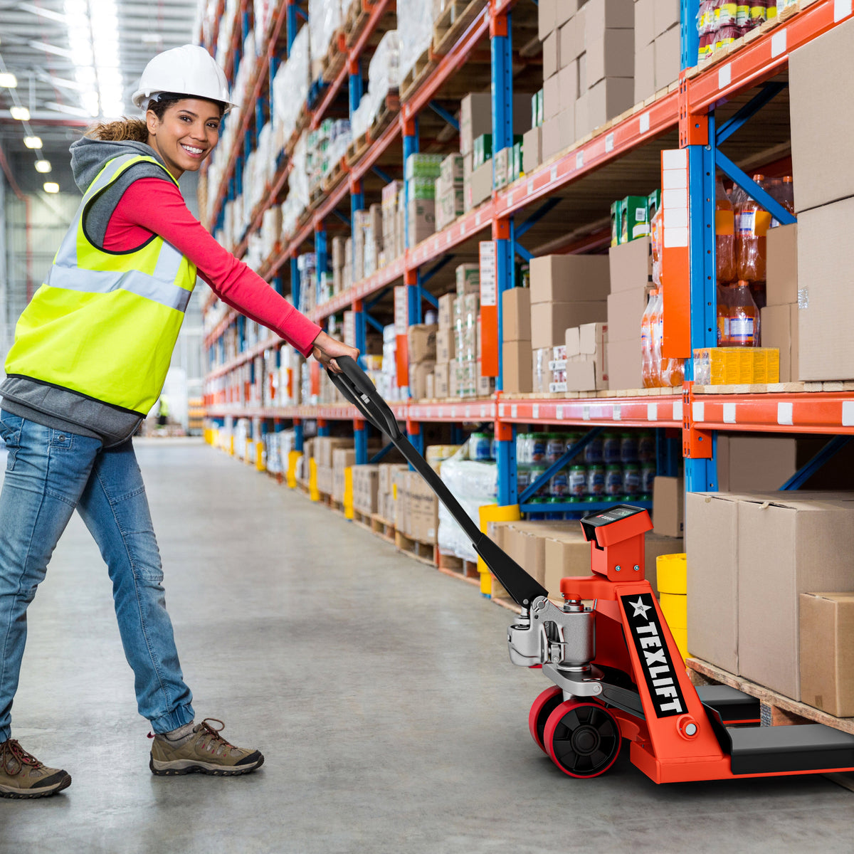 5500 lb Pallet Jack with Digital Scale – Weighing Pallet Truck (US-PTSC55K) - TEXLIFT