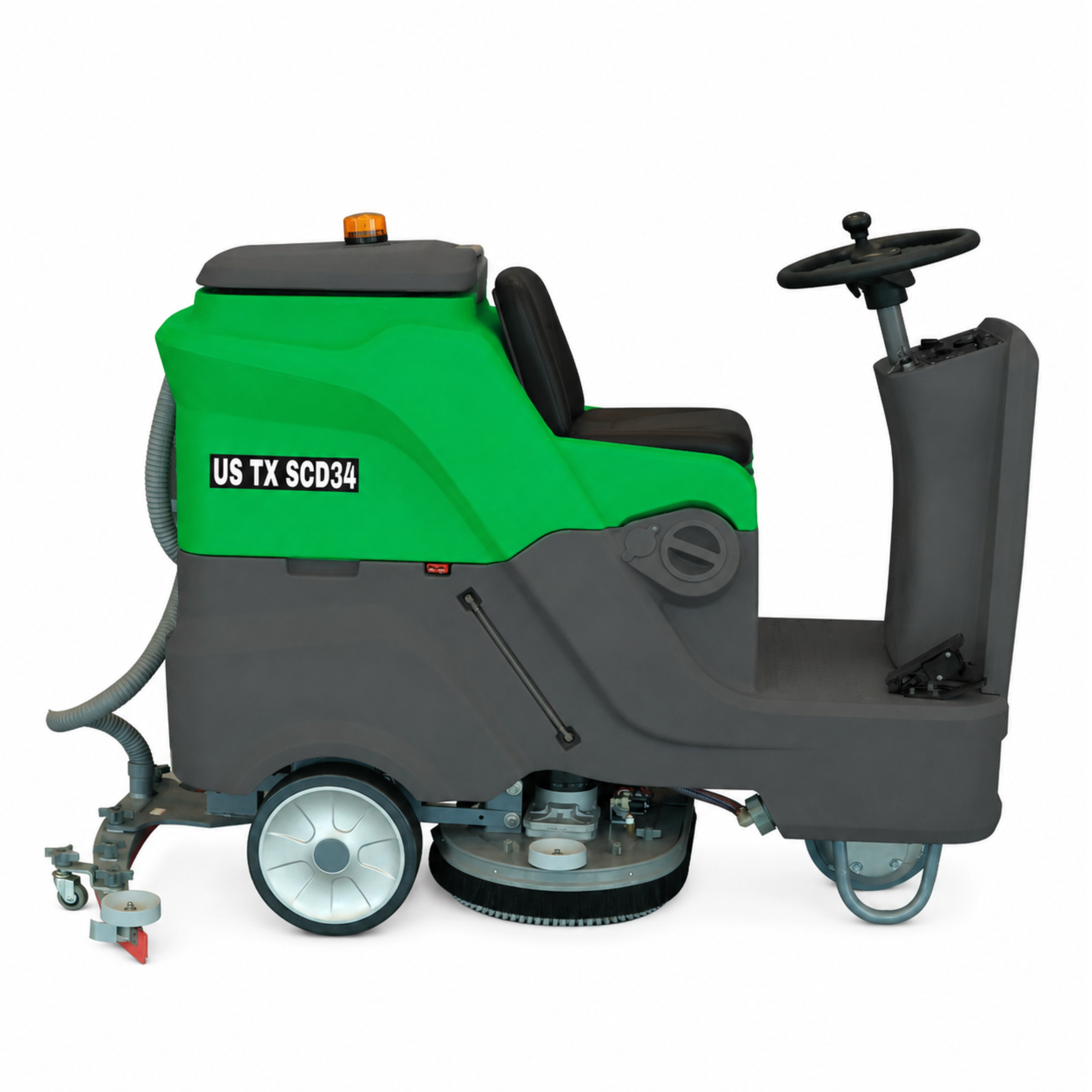 Commercial Ride-On Floor Scrubber – 34" Cleaning Path | Heavy-Duty Battery Powered Floor Cleaning Machine - TEXLIFT