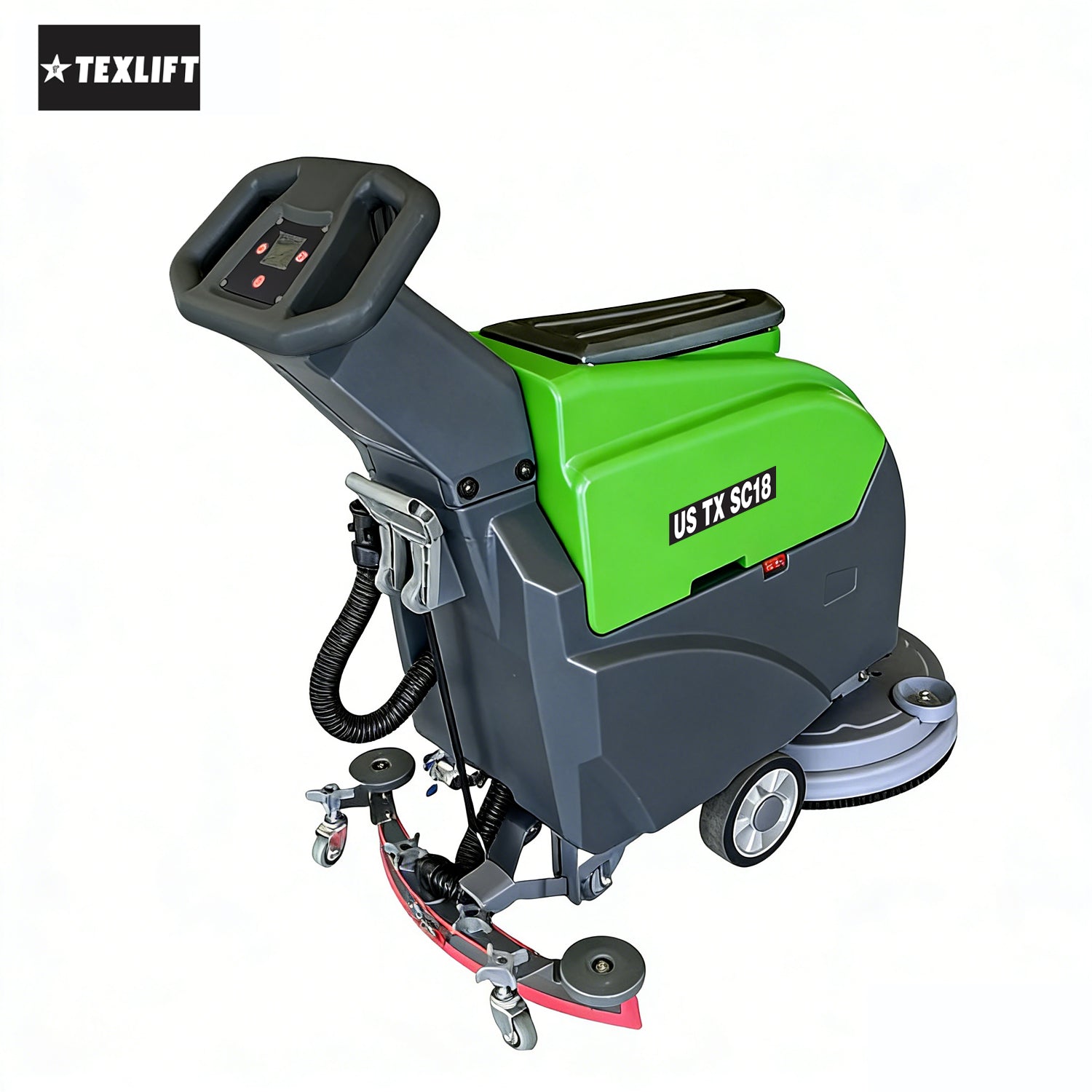 Commercial Walk-Behind Floor Scrubber – US-TX SC18 | 18″ Scrub Path | 31″ Squeegee | 110V - TEXLIFT