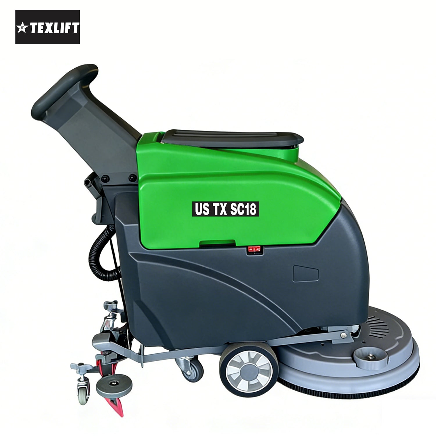 Commercial Walk-Behind Floor Scrubber – US-TX SC18 | 18″ Scrub Path | 31″ Squeegee | 110V - TEXLIFT