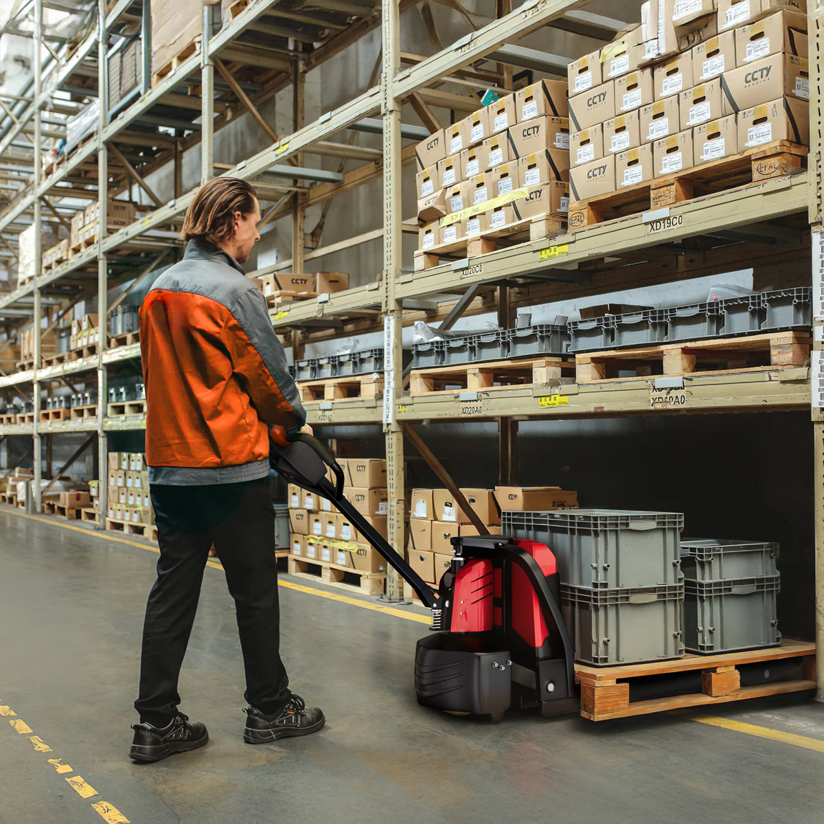 Full Electric Pallet Jack – 3300Lbs Capacity, 24V/30Ah Lithium Battery - TEXLIFT