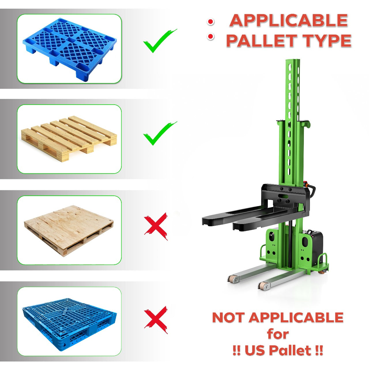 SELF STACKER FULL ELECTRIC 2200LBS (TX-ZTS-22K-FE) - TEXLIFT