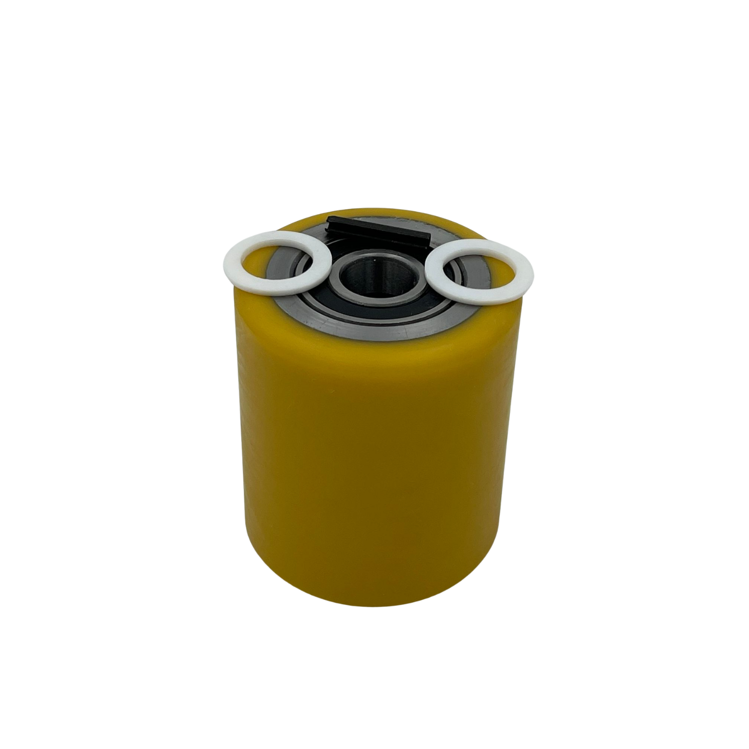 Spare parts for a pallet jack, including wheels, hydraulic pumps, handles, forks, and other essential components for maintenance and repair.