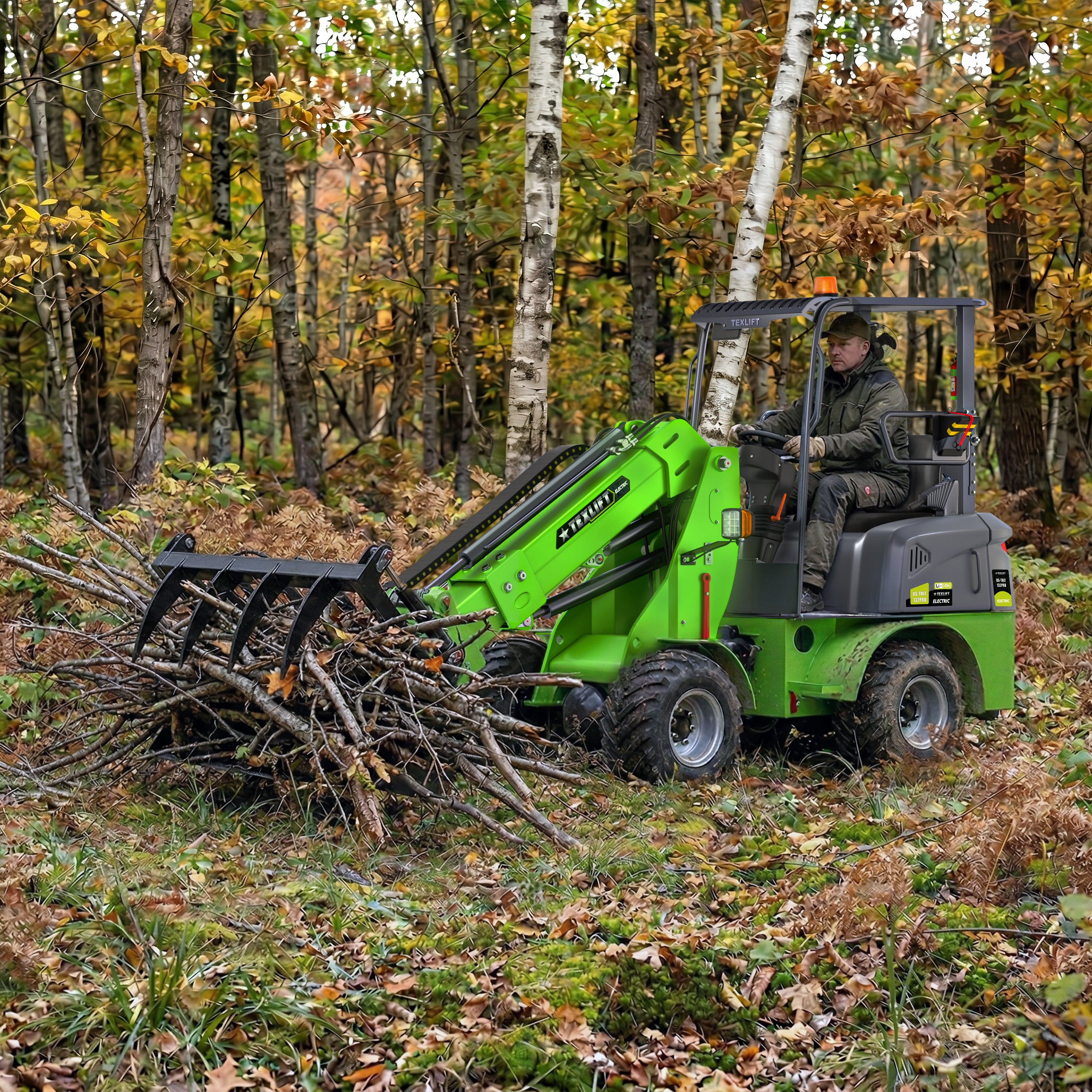 Texlift US-TXLT132 PRO Electric Telescopic Wheel Loader – 1,320 lb Capacity, 155″ Lift - TEXLIFT