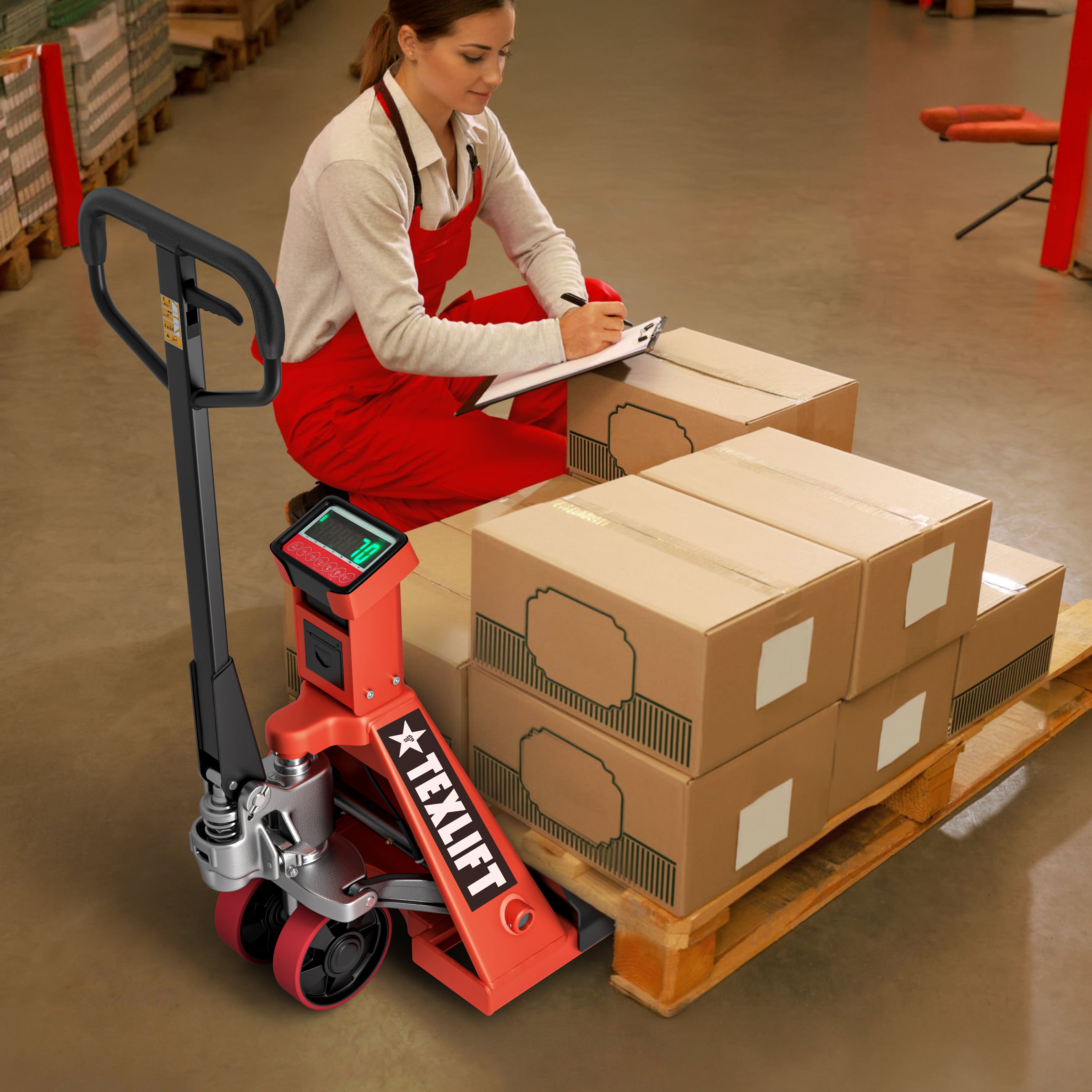 2 Pack Pallet Jack with Scale & Printer – 5,500 lb Capacity | US-PTSCP55K
