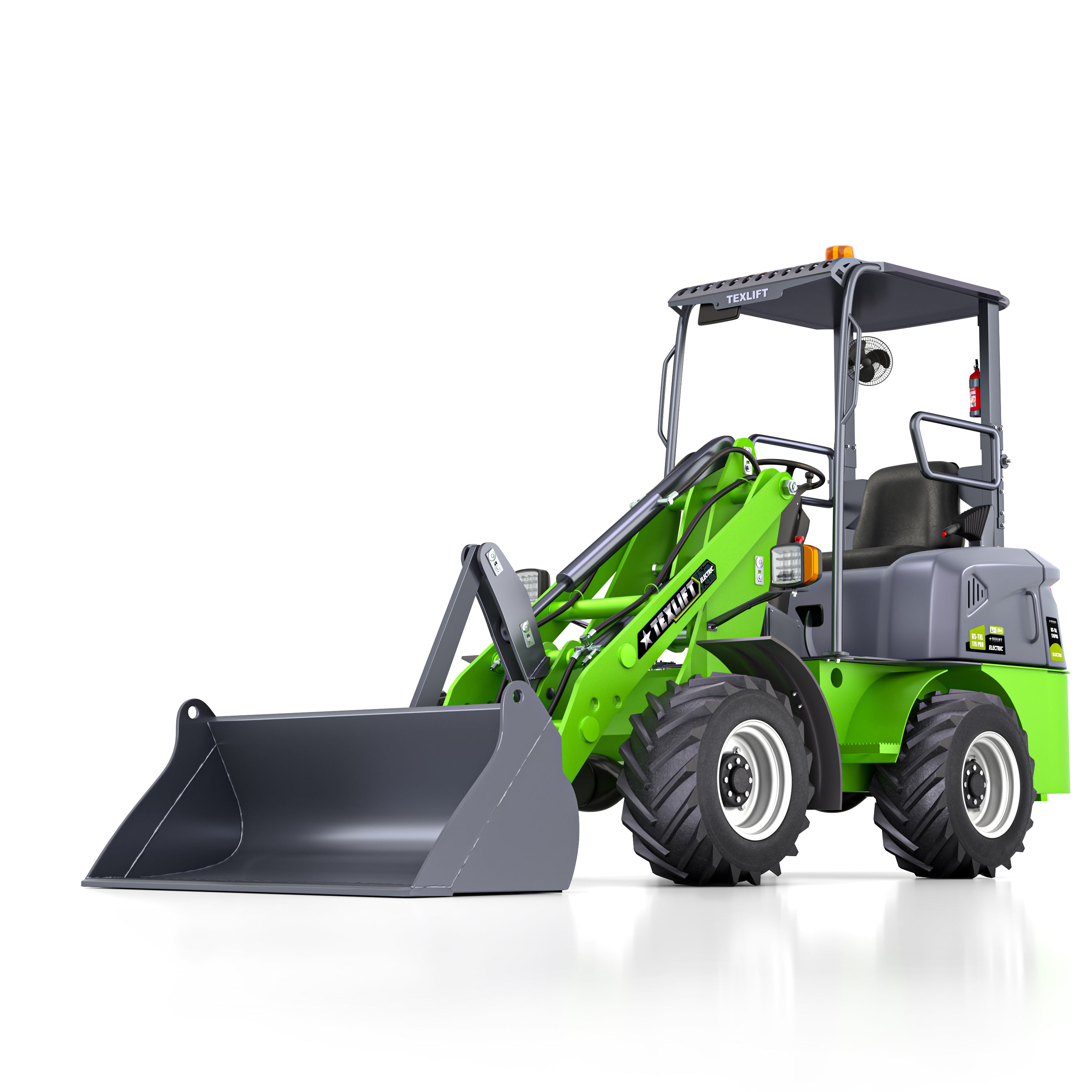 US-TXL176 PRO Full Electric Wheel Loader – 1,760 lb Capacity | 132" Lift Height - TEXLIFT