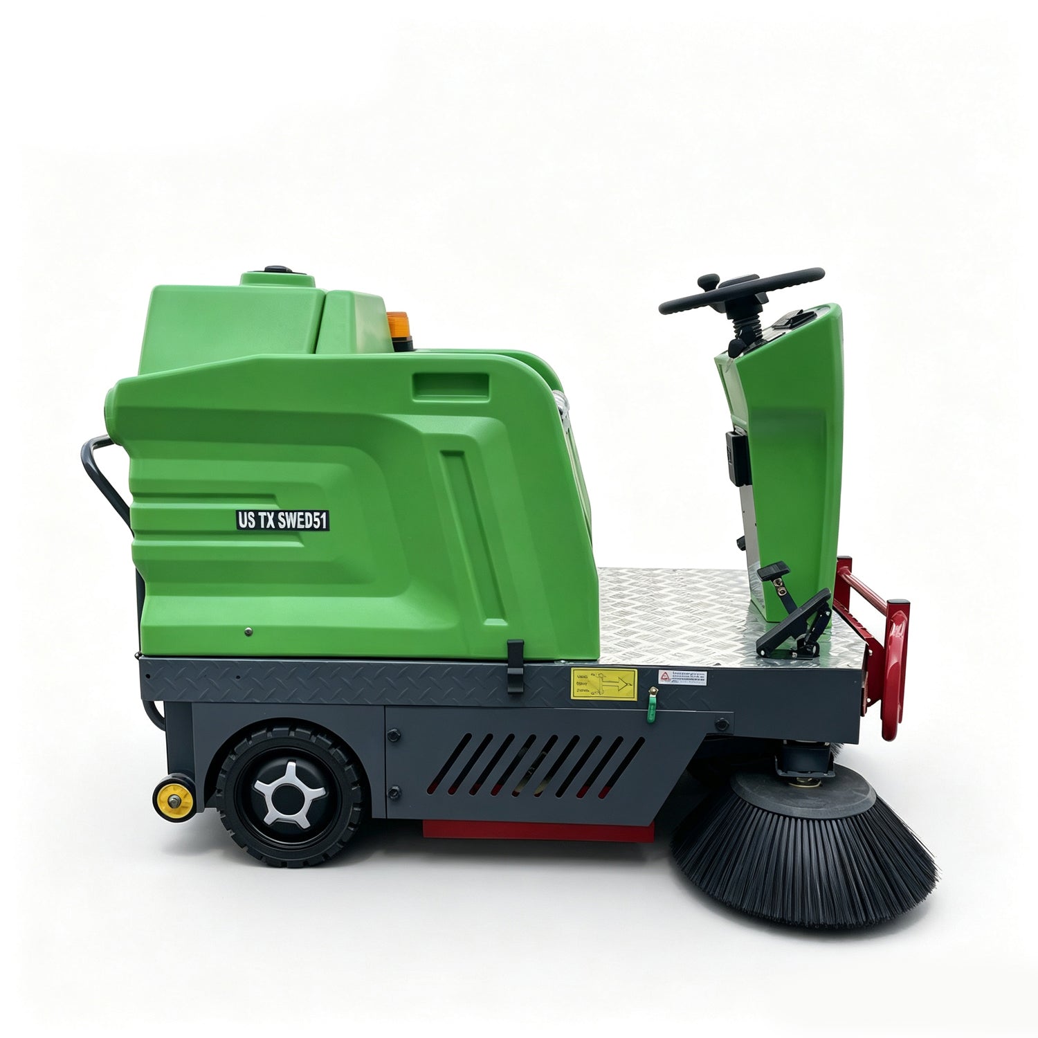 51" Ride-On Electric Floor Sweeper, 24-Gallon Hopper | US-TX SWED51