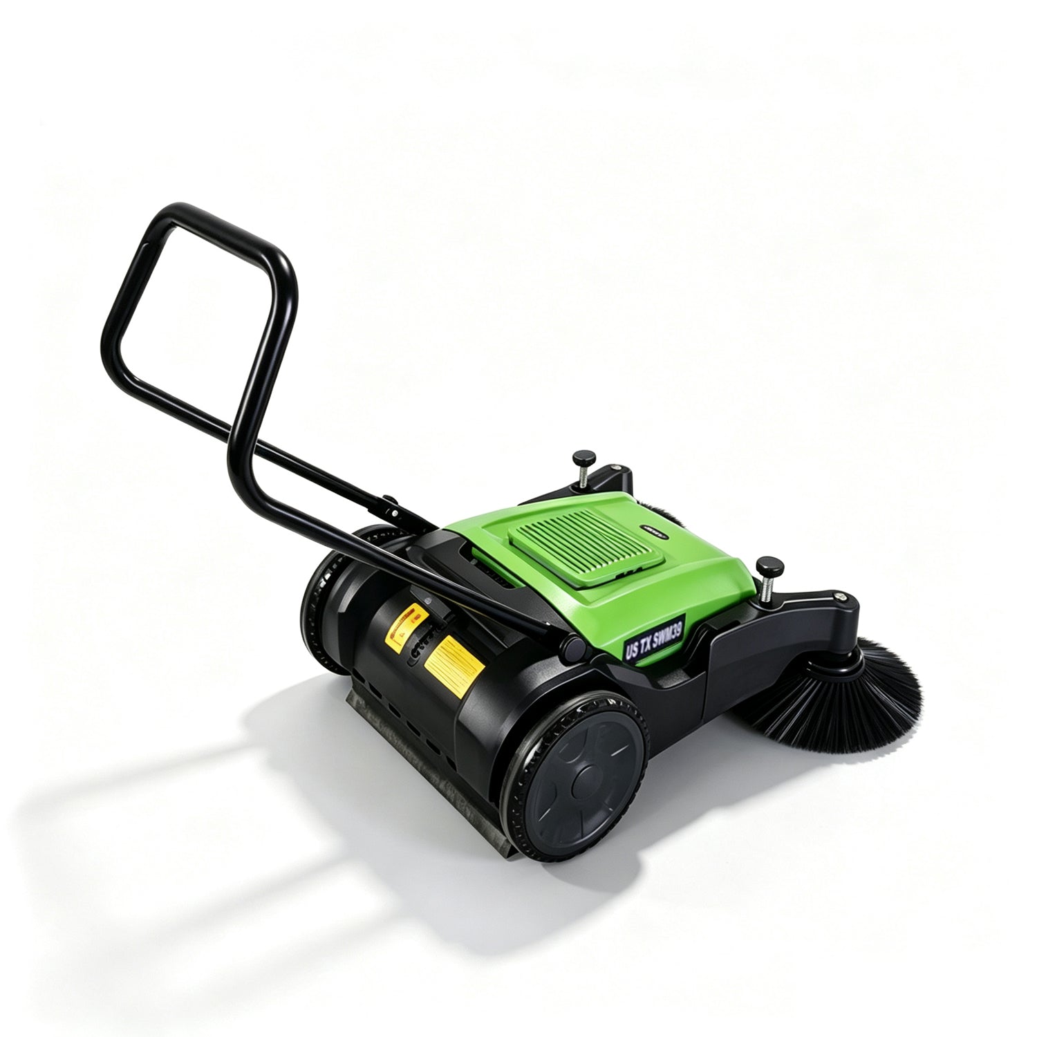 43" Manual Push Floor Sweeper with Dual Side Brushes, 14.5-Gallon Hopper | US-TX SWM39