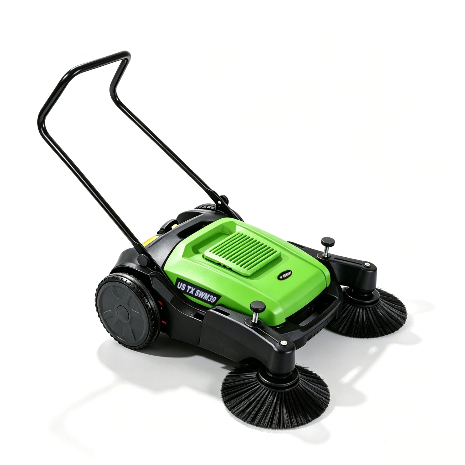 43" Manual Push Floor Sweeper with Dual Side Brushes, 14.5-Gallon Hopper | US-TX SWM39