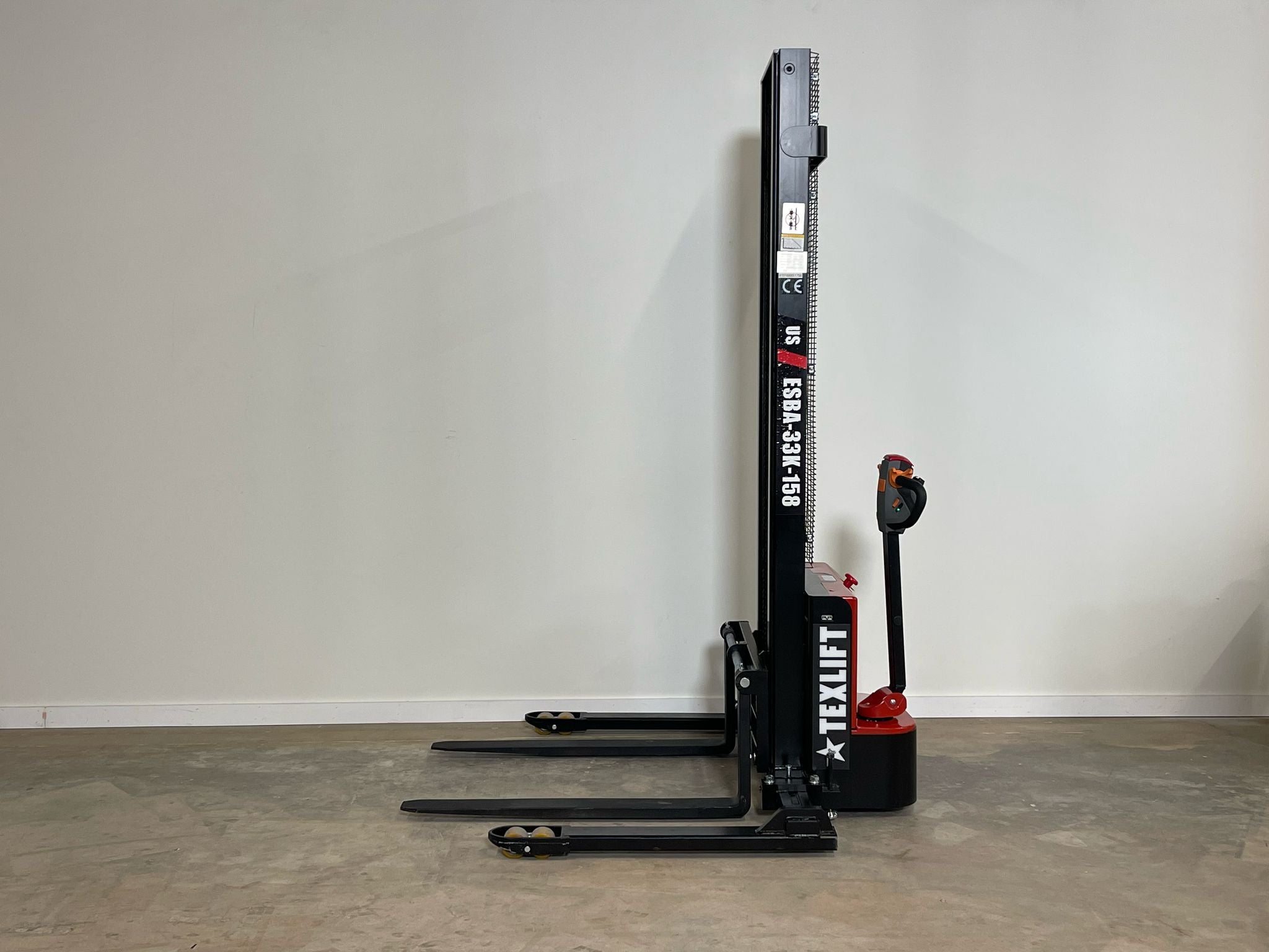 Texlift Full Electric Stacker – 3,300 lbs Capacity with Adjustable Forks, Ideal for Warehouse Lifting and Stacking