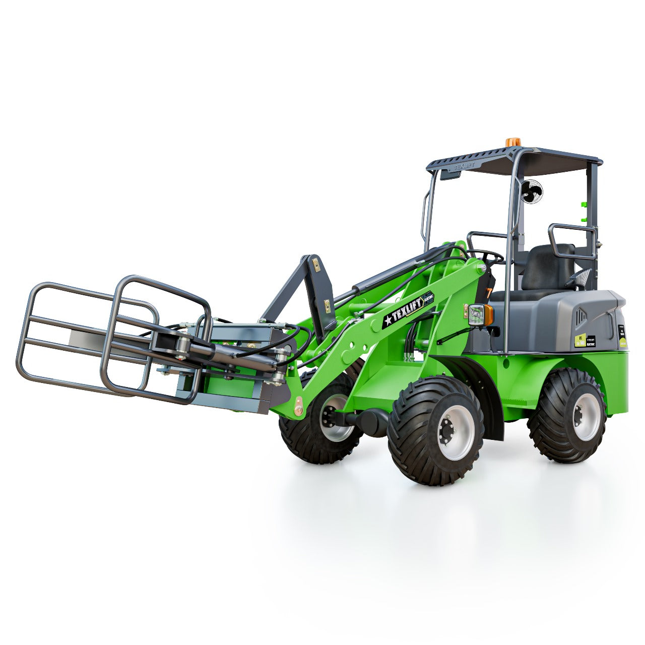 Round Bale Clamp – Quick Hitch Compatible for US-TXL140 & US-TXL140PRO Electric Wheel Loaders