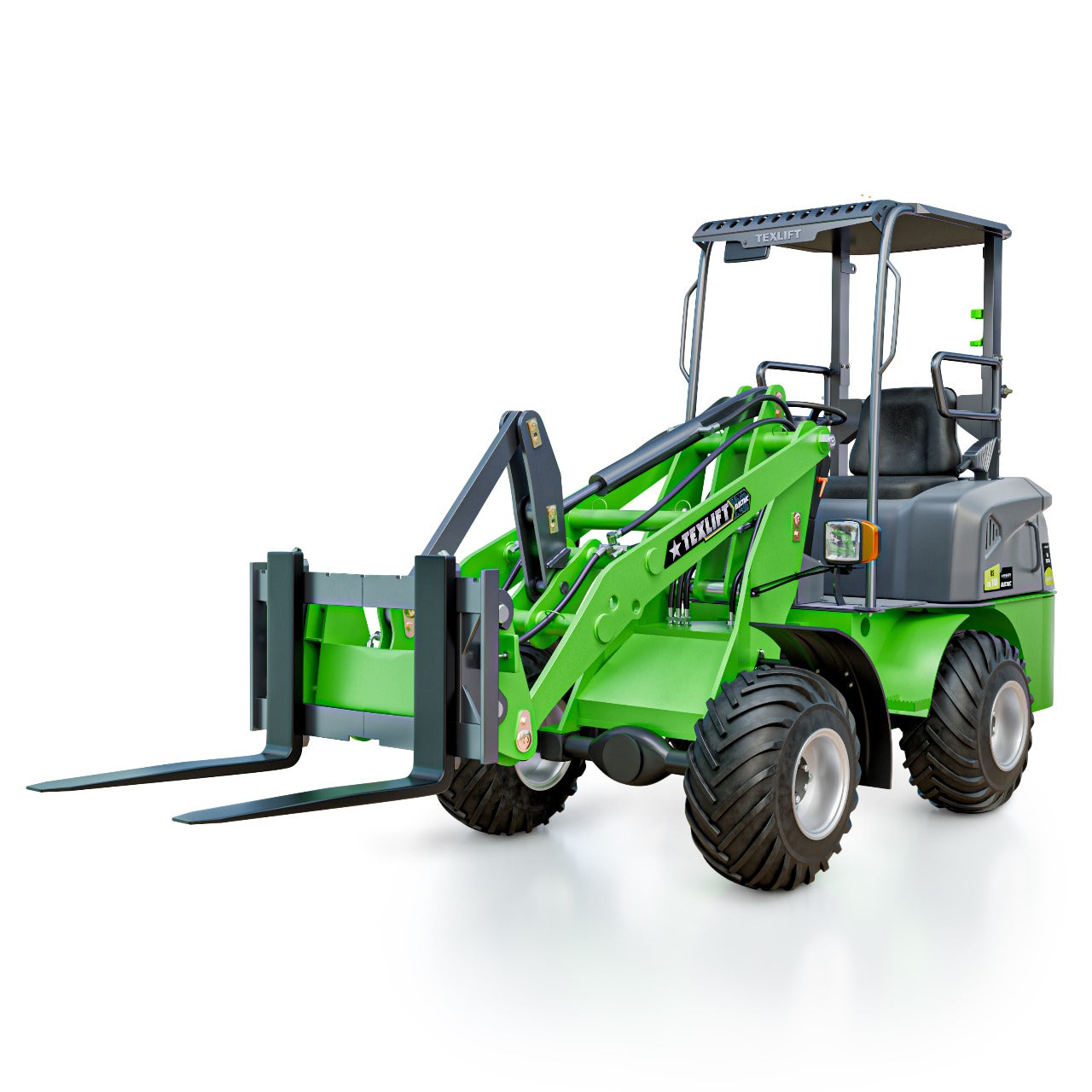 Adjustable Pallet Forks for Electric Wheel Loaders US-TXL140 & US-TXL140PRO – 36" Length, Quick Hitch Compatible