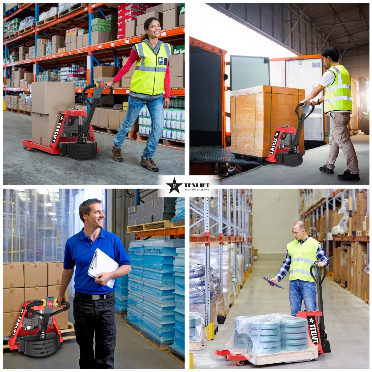Full Electric Pallet Stacker & Electric Pallet Jack Package – 118” Lift & 3300Lbs Capacity