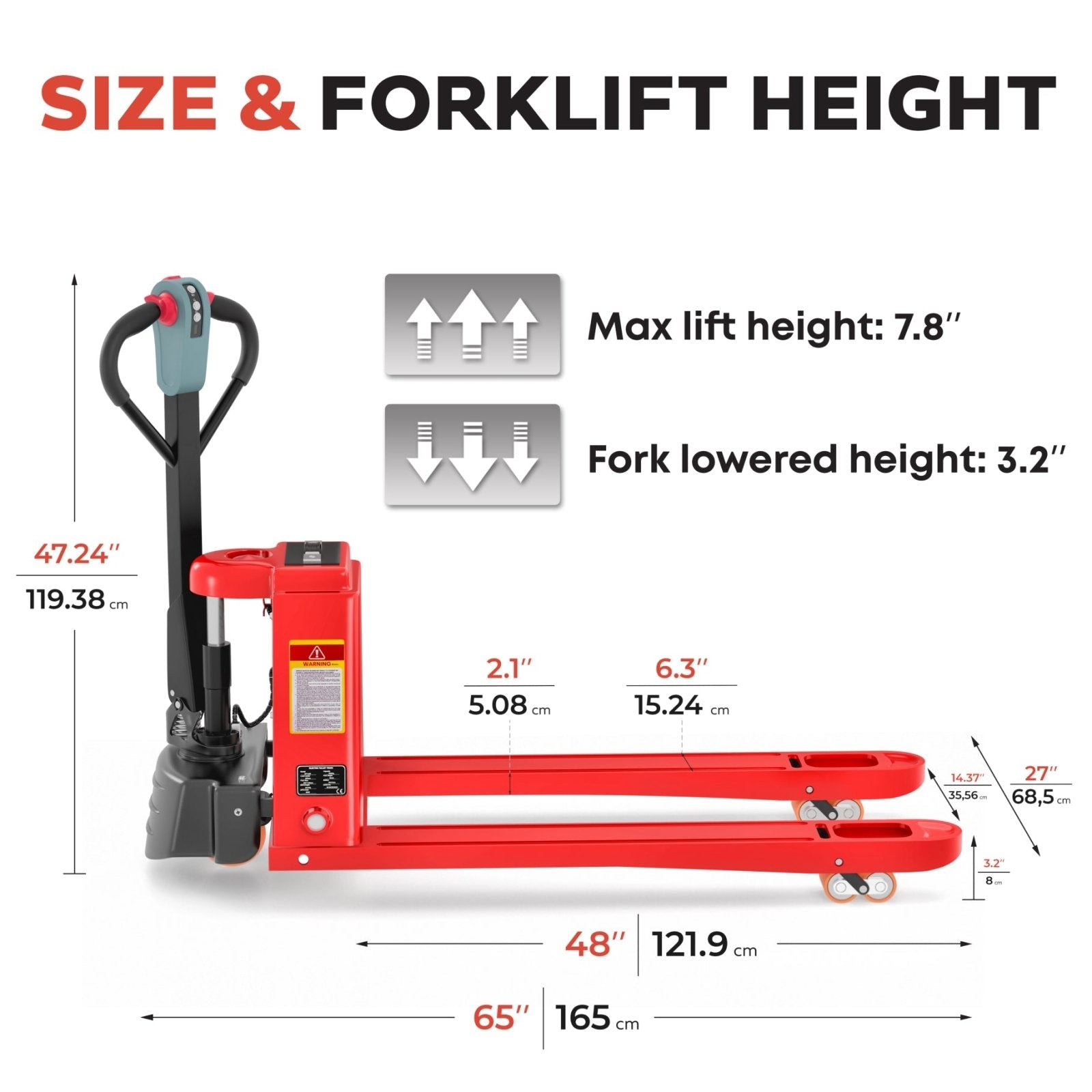 ELECTRIC JACK PALLET 4400LBS (TX-EPT-44K-FE) - TEXLIFT