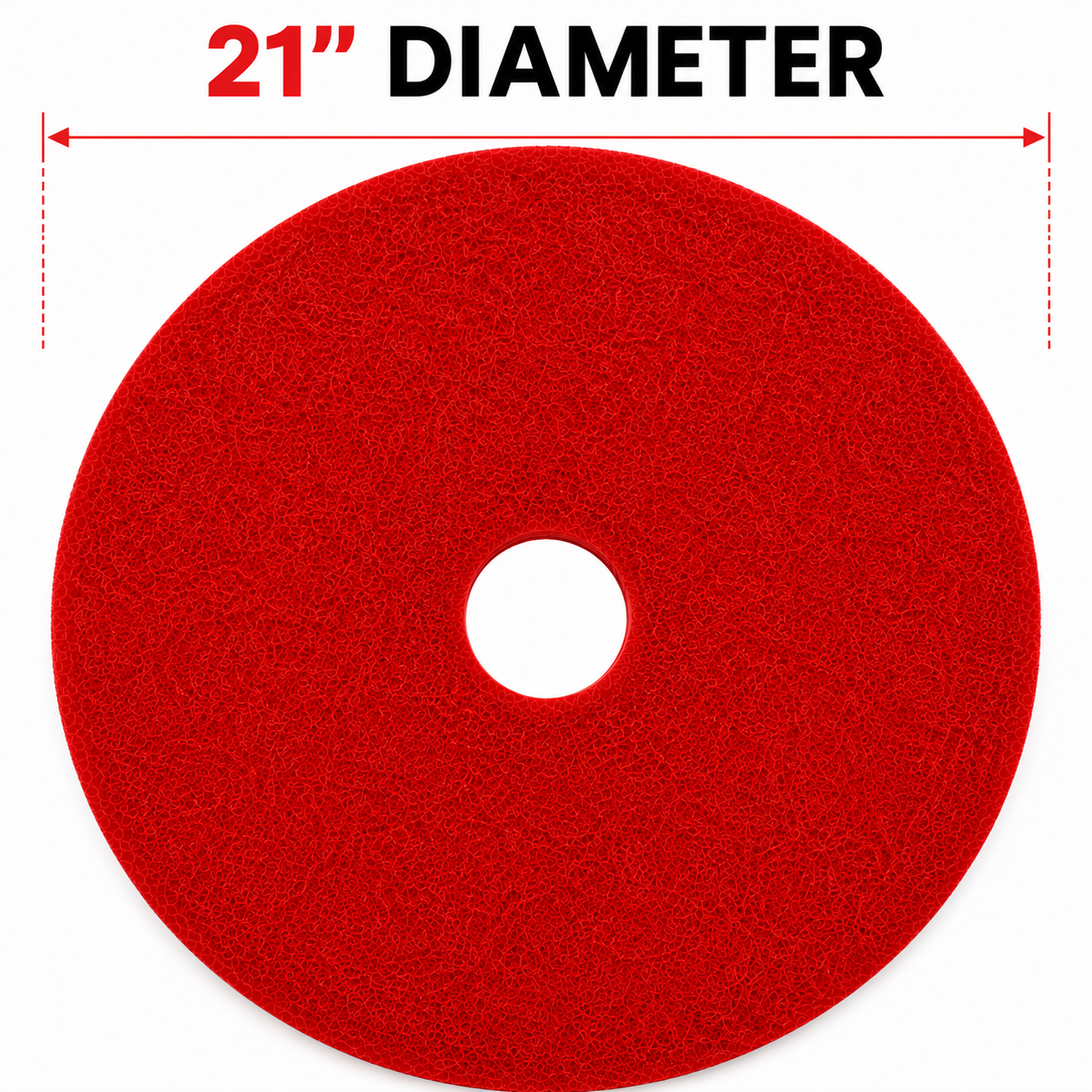 21" Red Floor Cleaning Pad for US-TX SC21 Walk-Behind Floor Scrubber