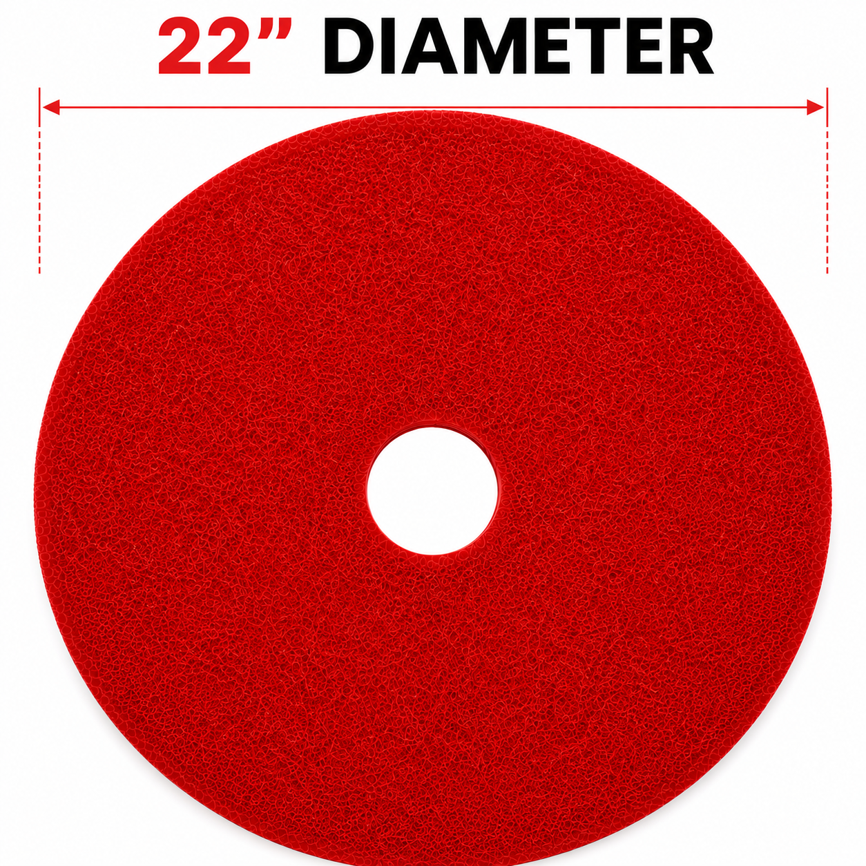 5-Pack 22" Red Floor Cleaning Pads for Texlift US-TX SCD22 Ride-On Floor Scrubber