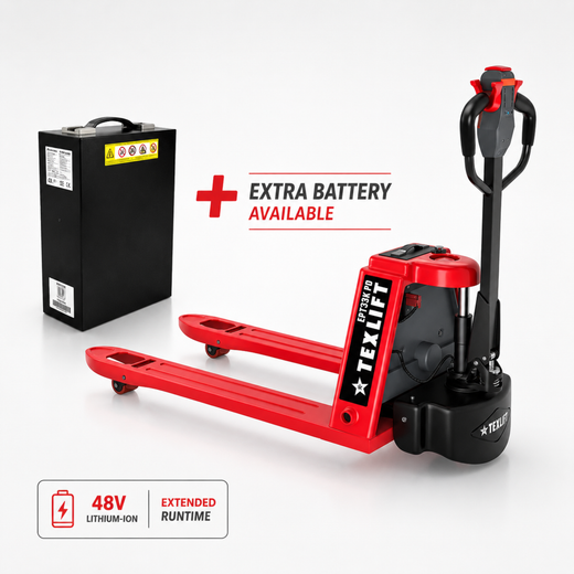 3,300 lb Full Electric Pallet Jack with Extra 48V Lithium Battery – EPT33K PD - TEXLIFT