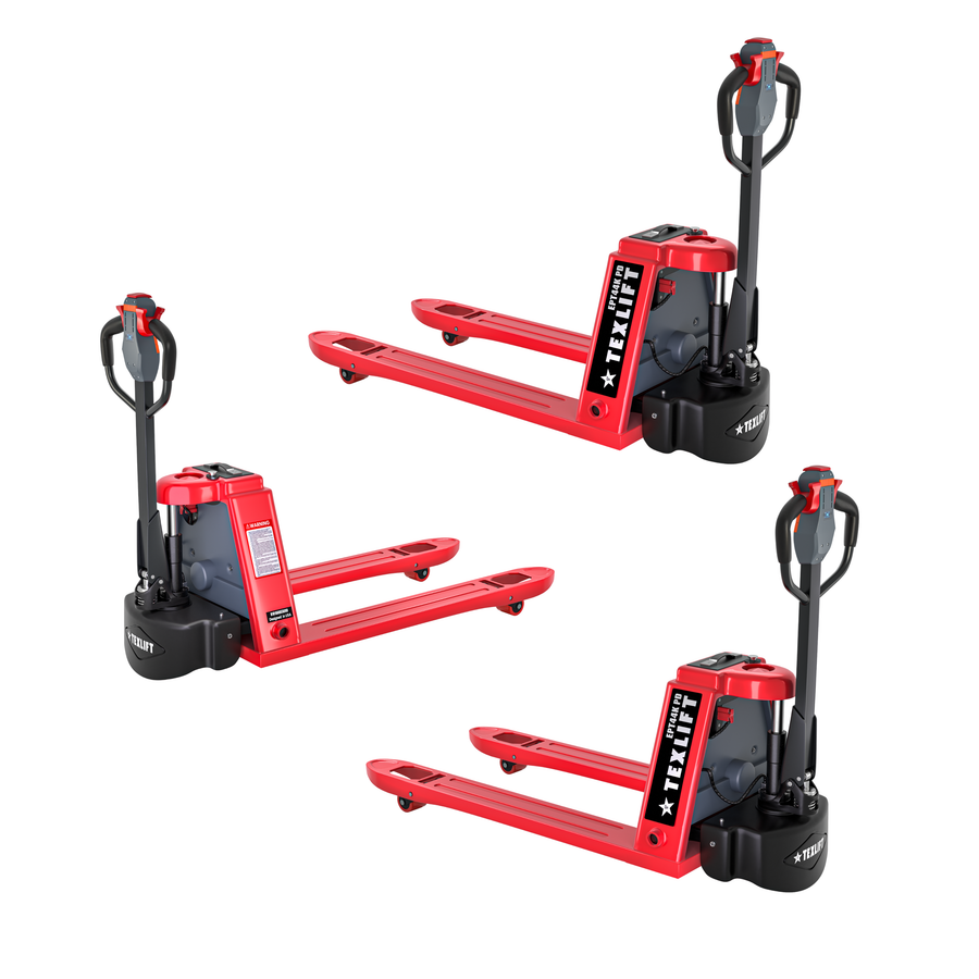 3-Pack Electric Pallet Jacks 4400 lbs – Full Electric, 48V Lithium - TEXLIFT