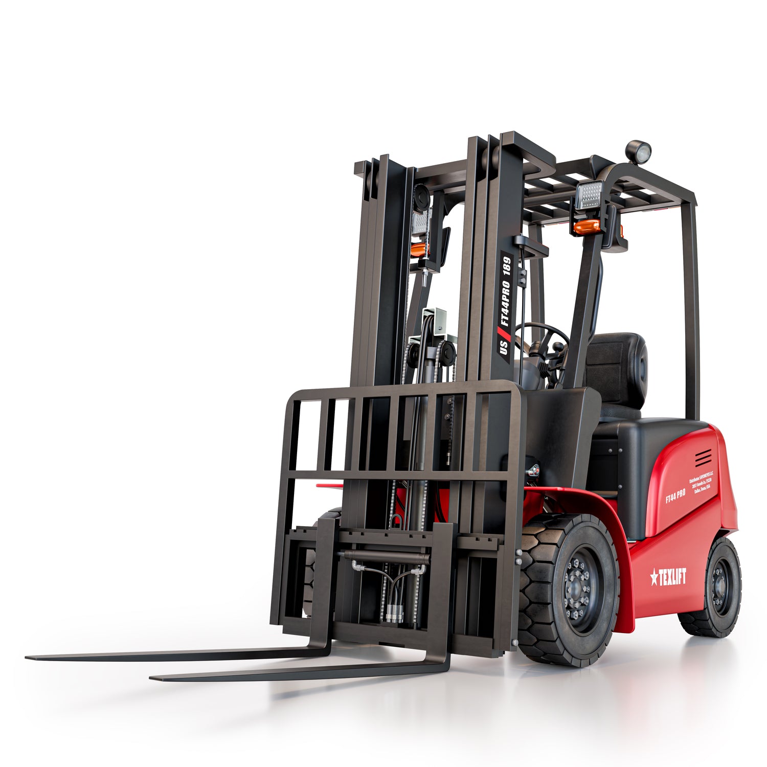 Texlift US-FT44PRO 189 Electric Forklift – 4400 lbs, Lithium, 189” Lift, Side Shift