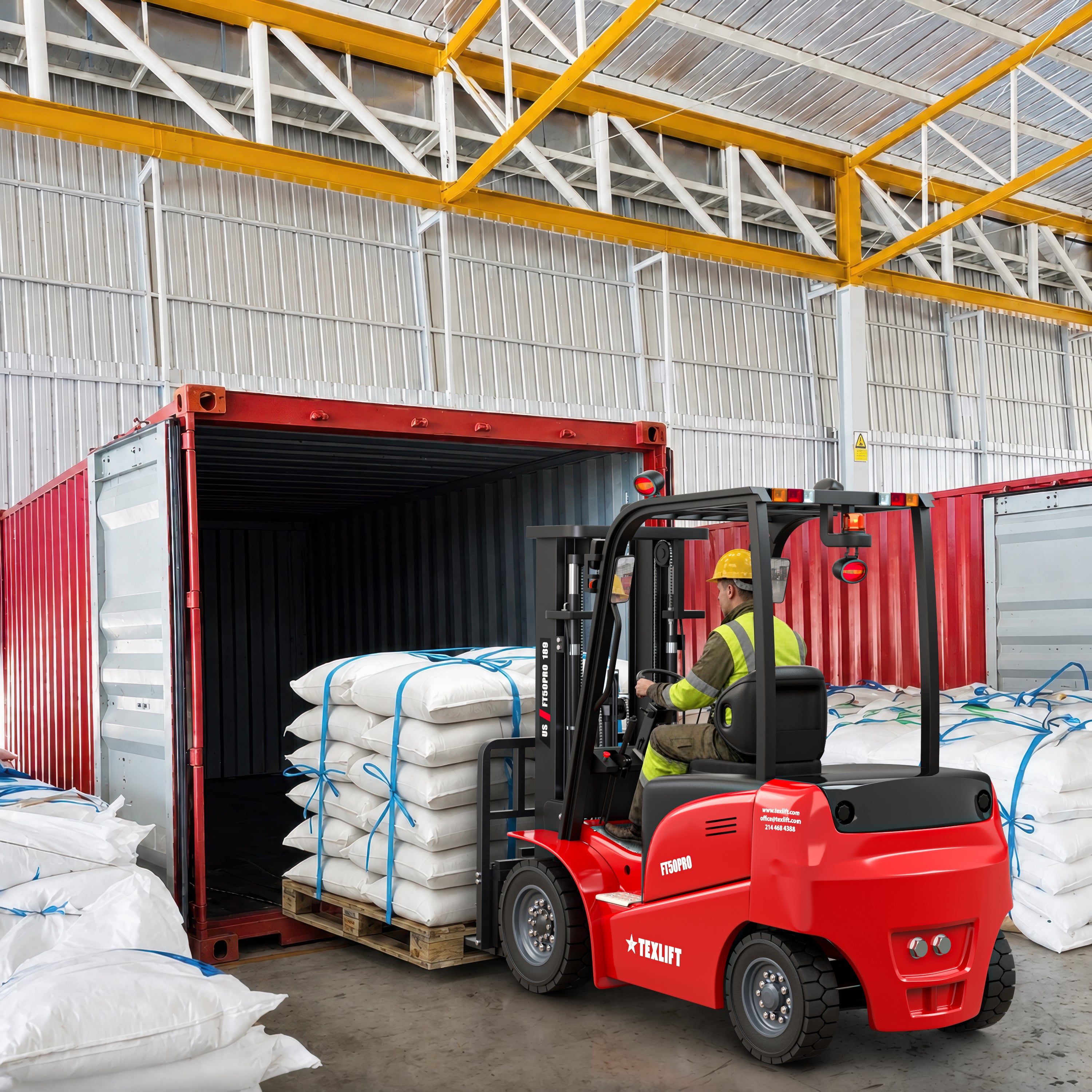 5,000 lb Electric Forklift | 189" (16 ft) Lift | Lithium Battery | Side Shift - TEXLIFT