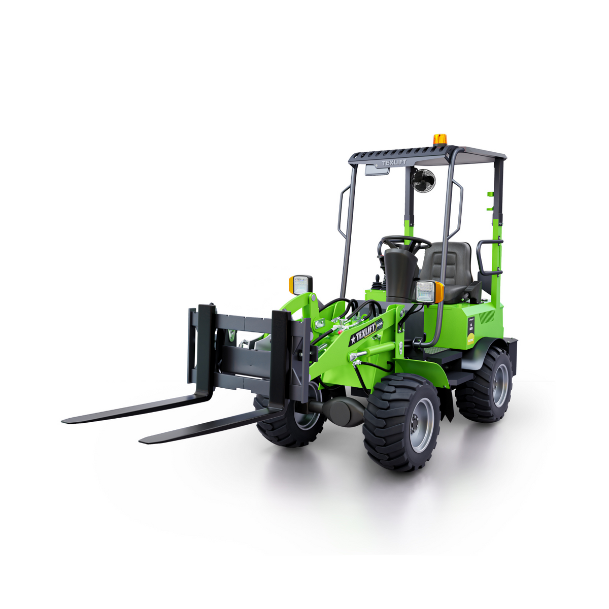 Adjustable Pallet Forks for Electric Wheel Loaders US-TXL88, US-TXL88PRO & US-TXL110 PRO – 48" Length, Quick Hitch Compatible - TEXLIFT