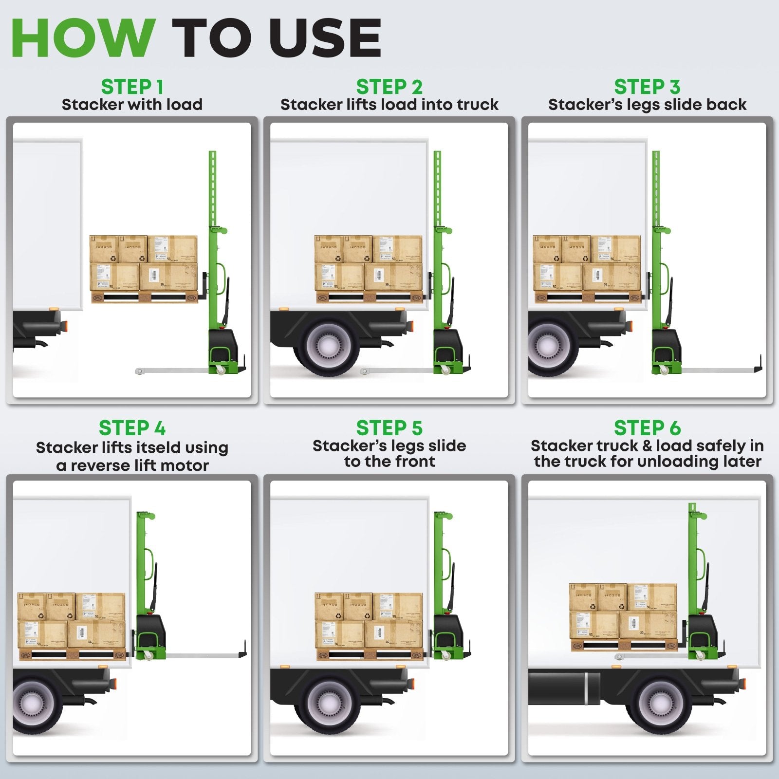 SELF STACKER SEMI ELECTRIC 1100LBS (TX-ZTS-11K-SE) -  TEXLIFT