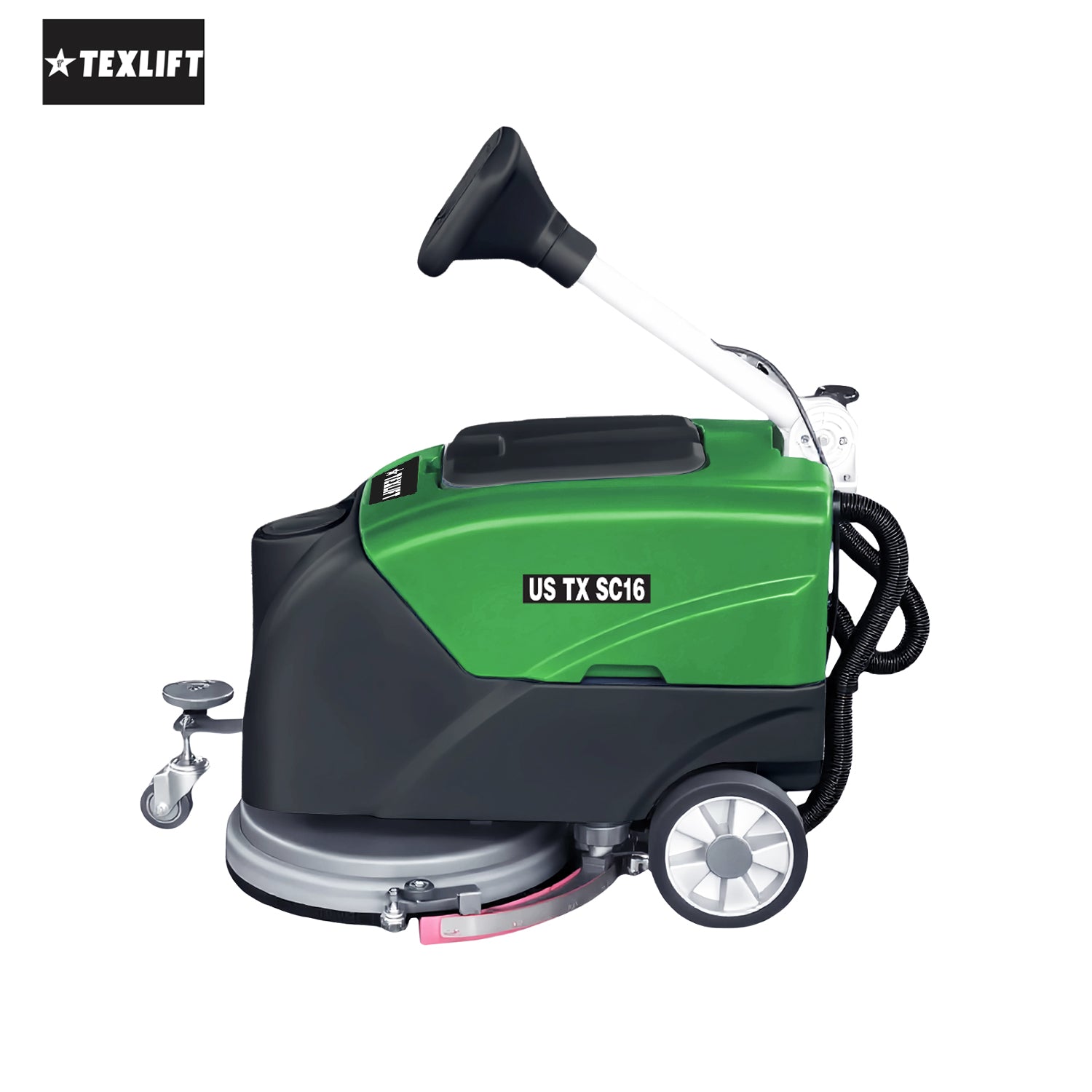 Commercial Walk-Behind Floor Scrubber – US TX SC16 | Quiet 16″ Scrubber | 110V - TEXLIFT