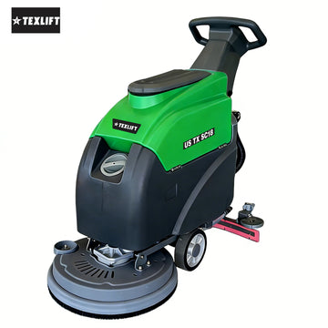 Commercial Walk-Behind Floor Scrubber – US-TX SC18 | 18″ Scrub Path | 31″ Squeegee | 110V