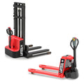 Full Electric Pallet Stacker 12ft (138 inch) Lift  & Pallet Jack Package 3300Lbs – Heavy-Duty Lifting & Transport Solution
