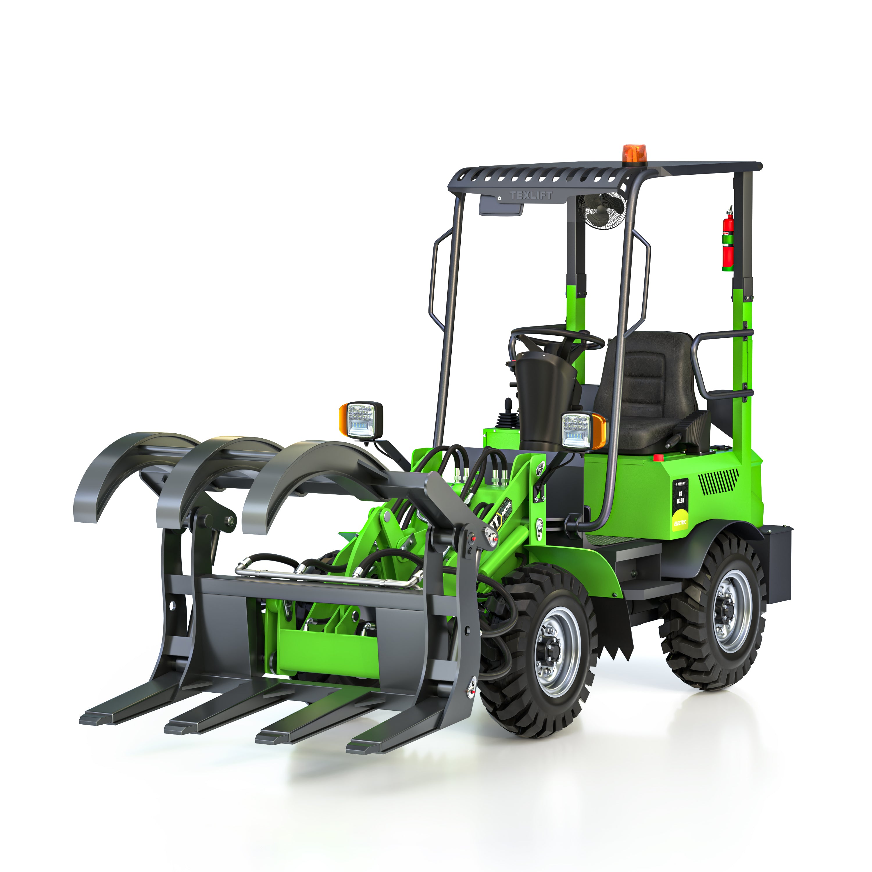 Grapple Attachment (Upper 3 Forks / Lower 4 Forks) for US-TXL88 & US-TXL88 PRO Electric Wheel Loaders - TEXLIFT
