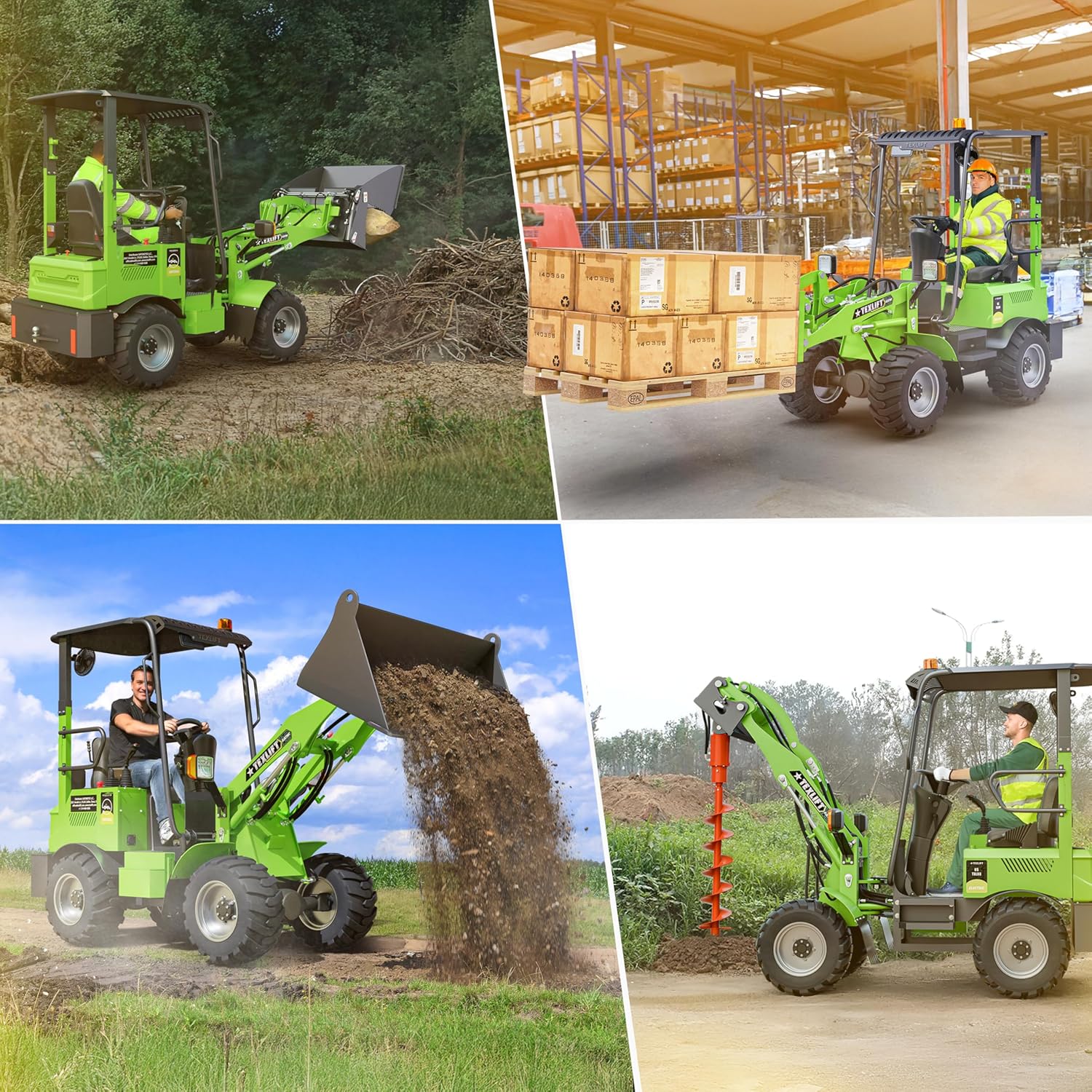 Lithium-Ion Electric Wheel Loader US-TXL88PRO – 880 LBS Capacity | 7ft (85 inch) Lift Height | Heavy-Duty Performance - TEXLIFT