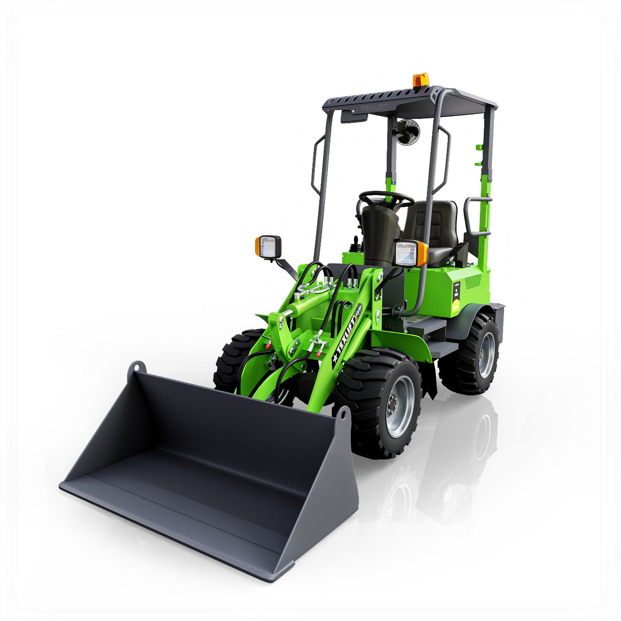 Texlift Electric Wheel Loader – Compact Battery-Powered Loader for Farm and Construction Use