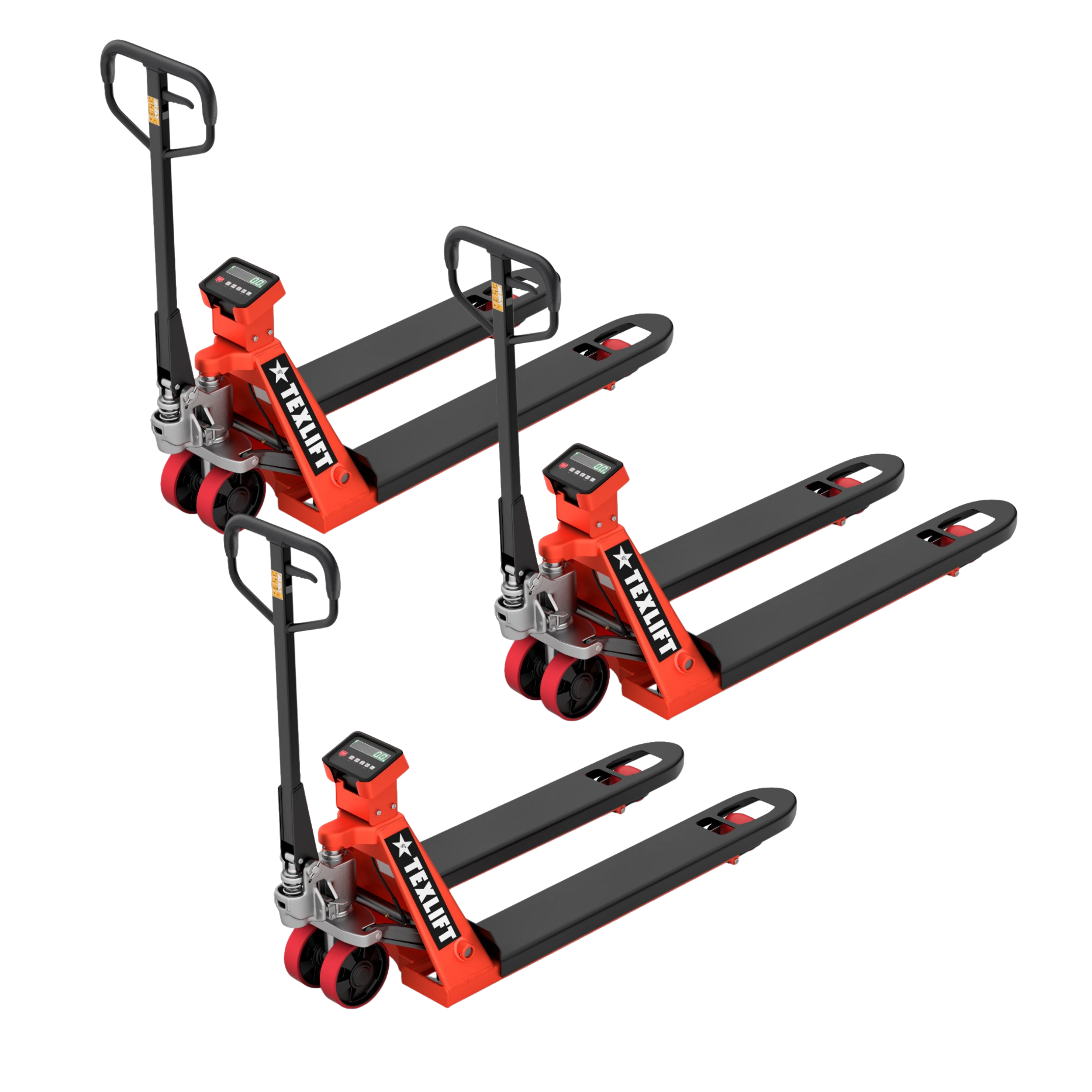 Manual Pallet Jack with Scale 3-Pack – 5,500 lb Capacity | Digital Warehouse Scale Jack - TEXLIFT