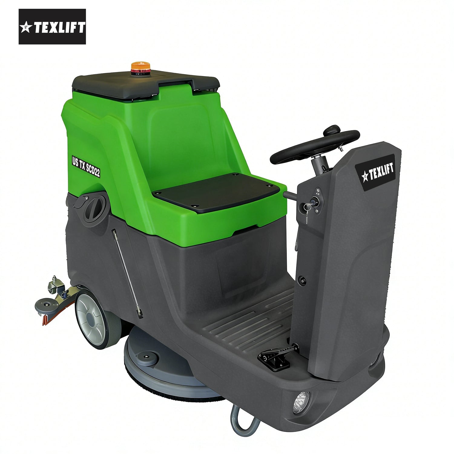 Ride-On Floor Scrubber – US-TX SCD22 (22″ Cleaning Path, 24V Battery Powered) - TEXLIFT