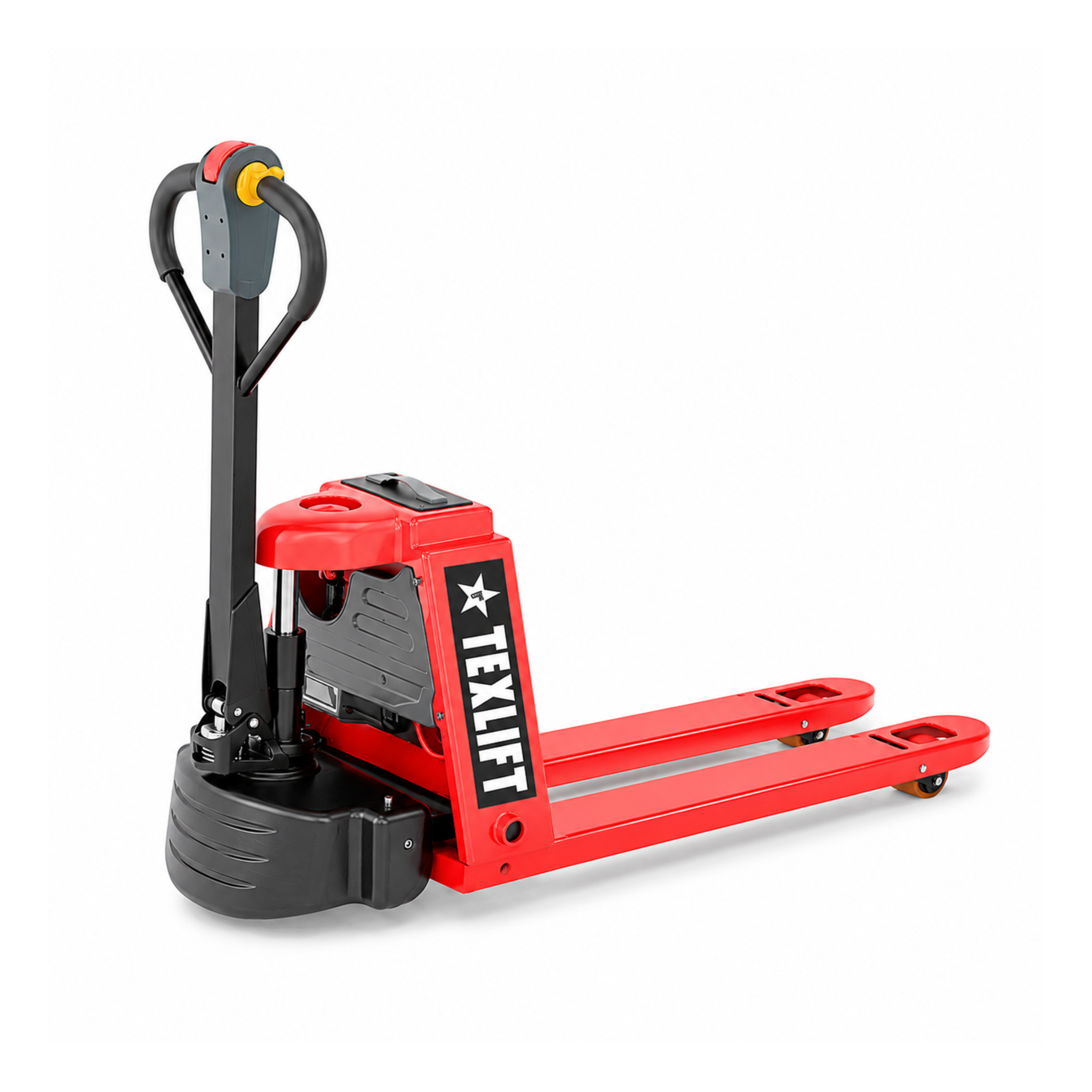 US-EPT33K NR Narrow Electric Pallet Jack – 21.5" Wide, 3,300 lb Full Electric Lithium Pallet Truck - TEXLIFT