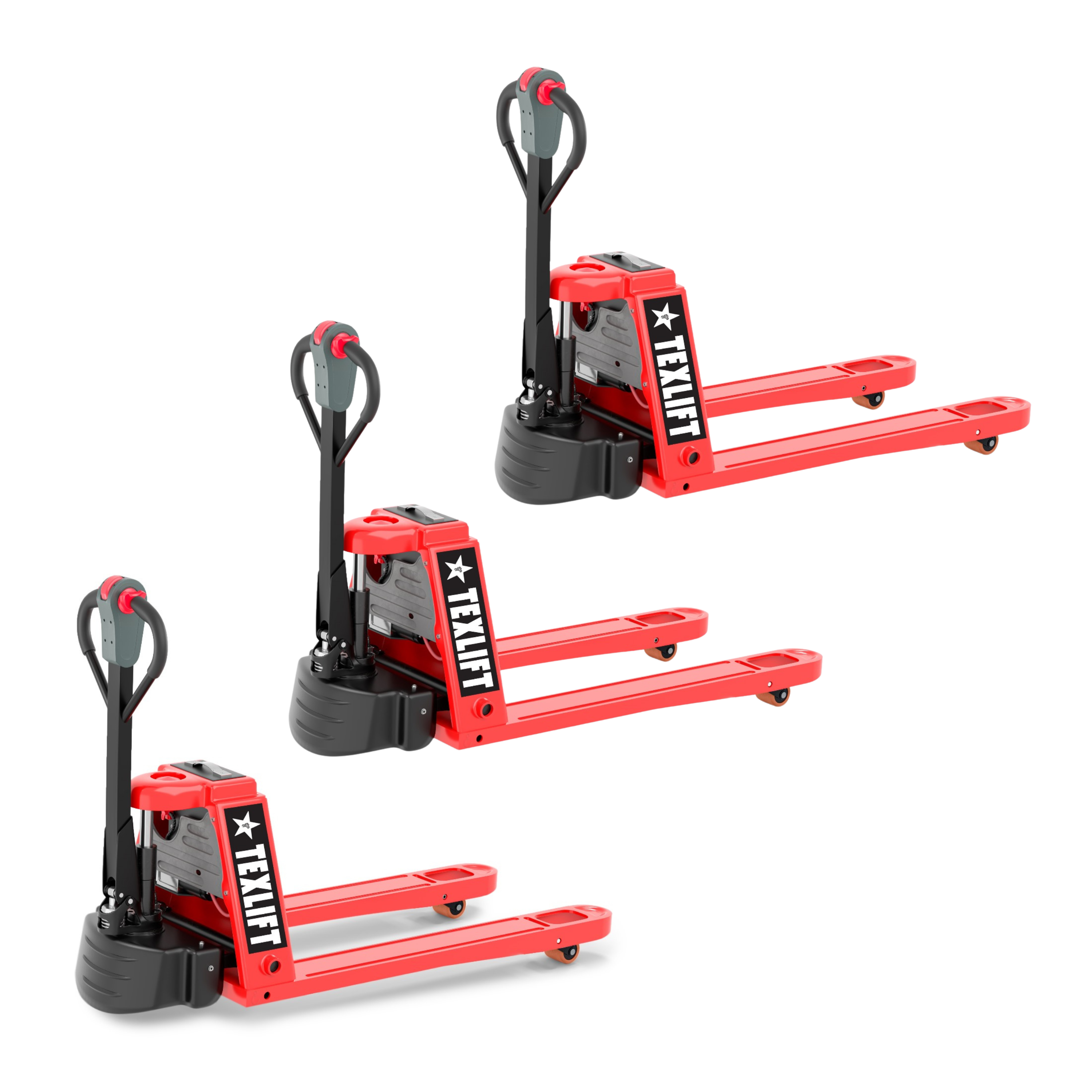 3 Pack Full Electric Pallet Jack – 4,400 lb Capacity Each | Lithium Battery | US-EPT44K FE