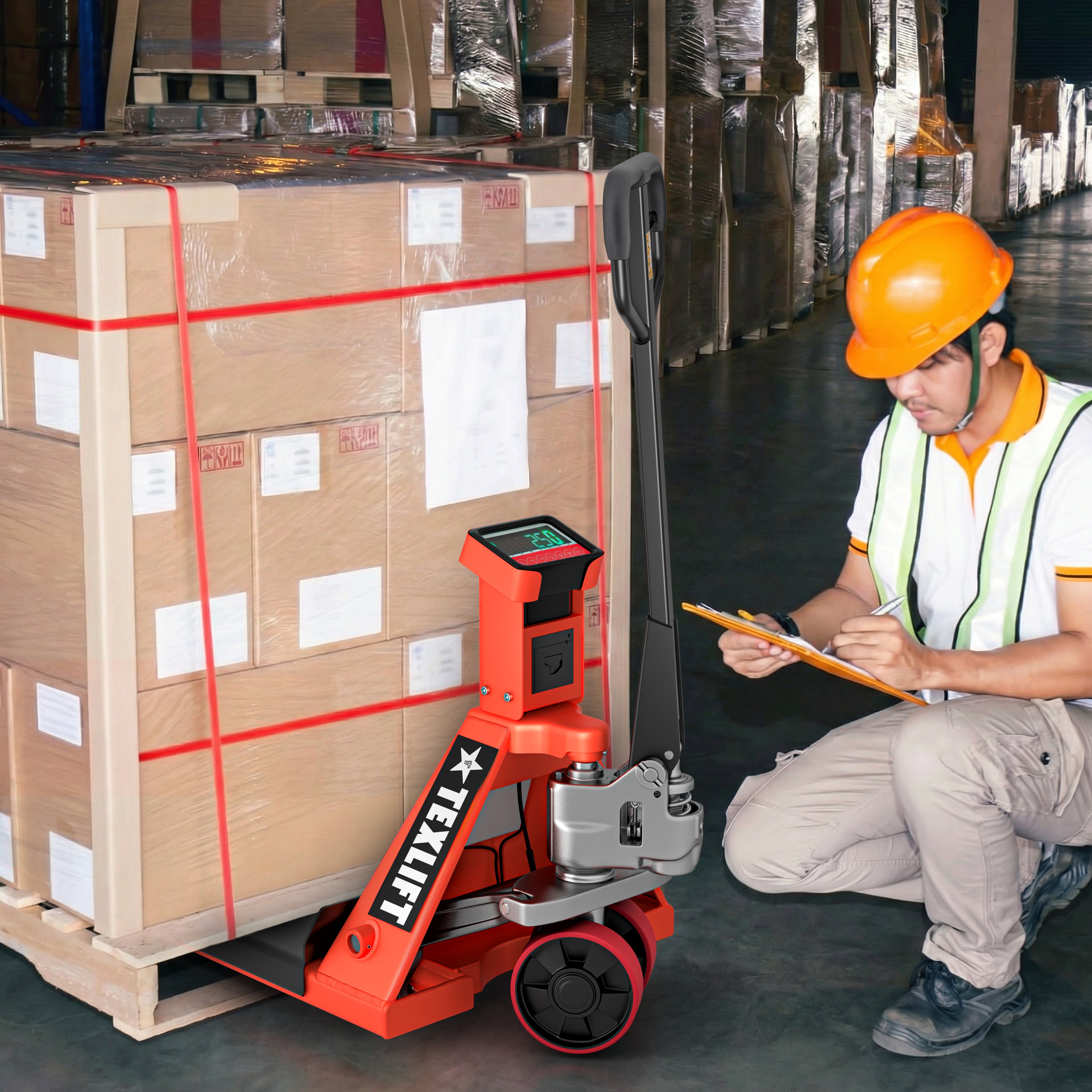 2 Pack Pallet Jack with Scale & Printer – 5,500 lb Capacity | US-PTSCP55K