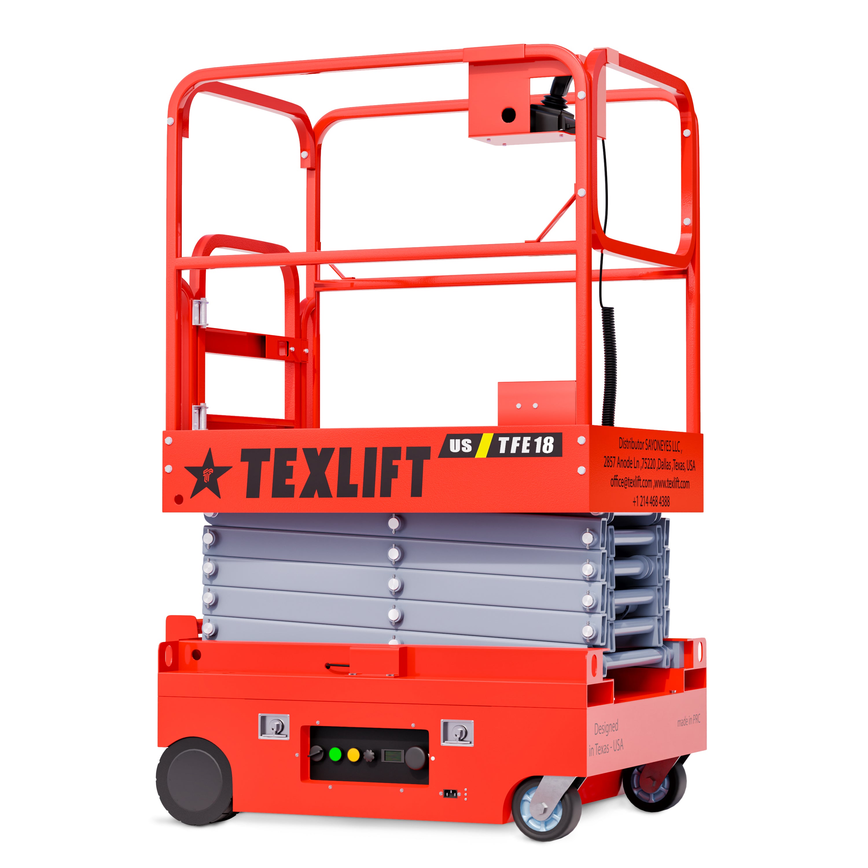 220-Inch Height Full Electric Scissor Lift – 440 LBS Capacity | Compact & High-Performance US-TFE18