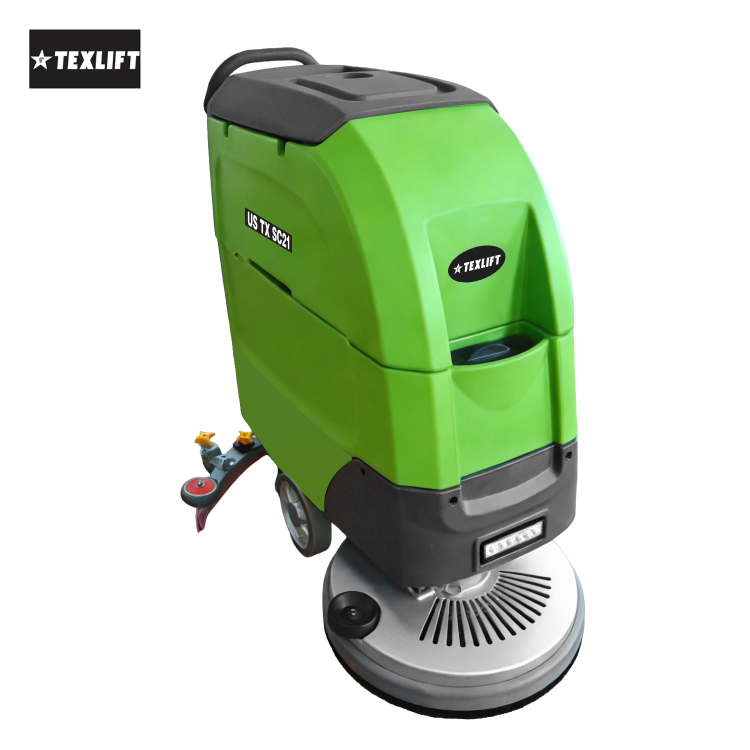 US-TX SC21 Walk-Behind Scrubber — 21″ Cleaning Path, High-Capacity Tanks, 24V Power - TEXLIFT