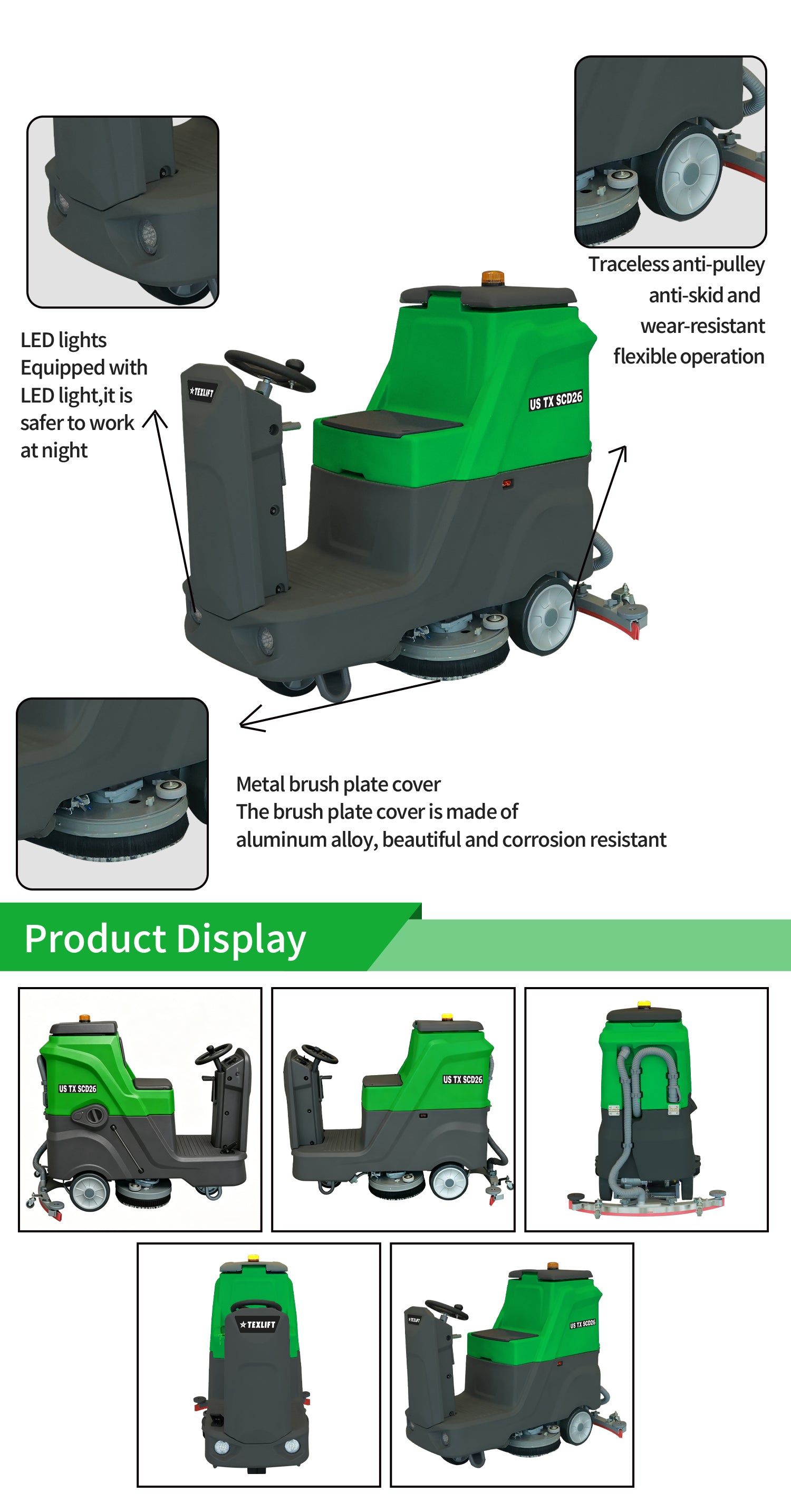 US-TX SCD26 Commercial Ride-On Floor Scrubber - TEXLIFT