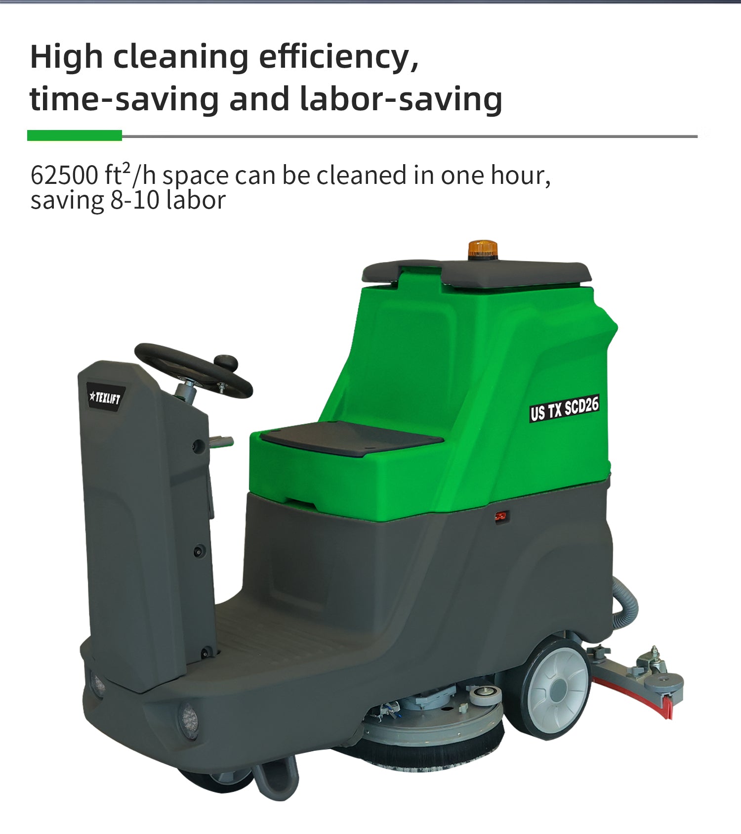 US-TX SCD26 Commercial Ride-On Floor Scrubber - TEXLIFT