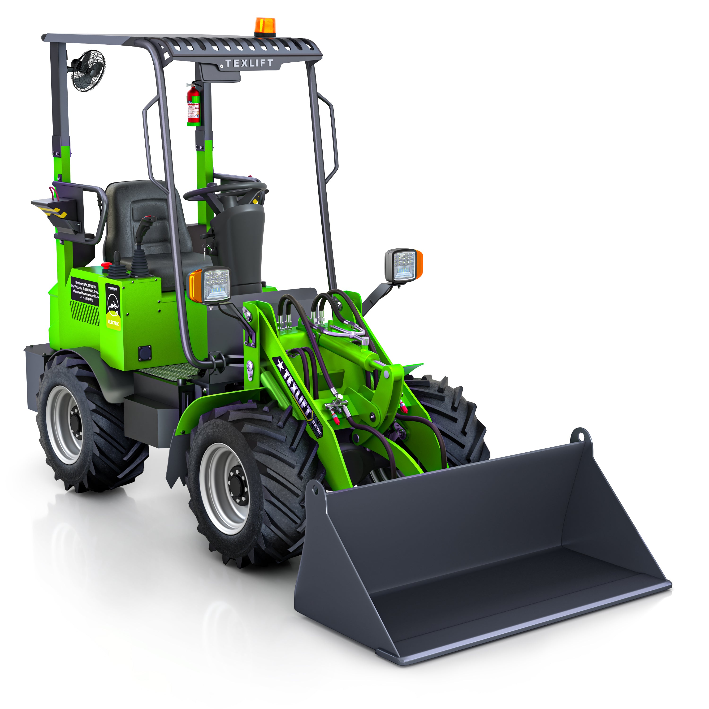 US-TXL110 PRO Full Electric Wheel Loader – 1,100 lb Capacity | 85" Lift Height | Lithium Powered - TEXLIFT