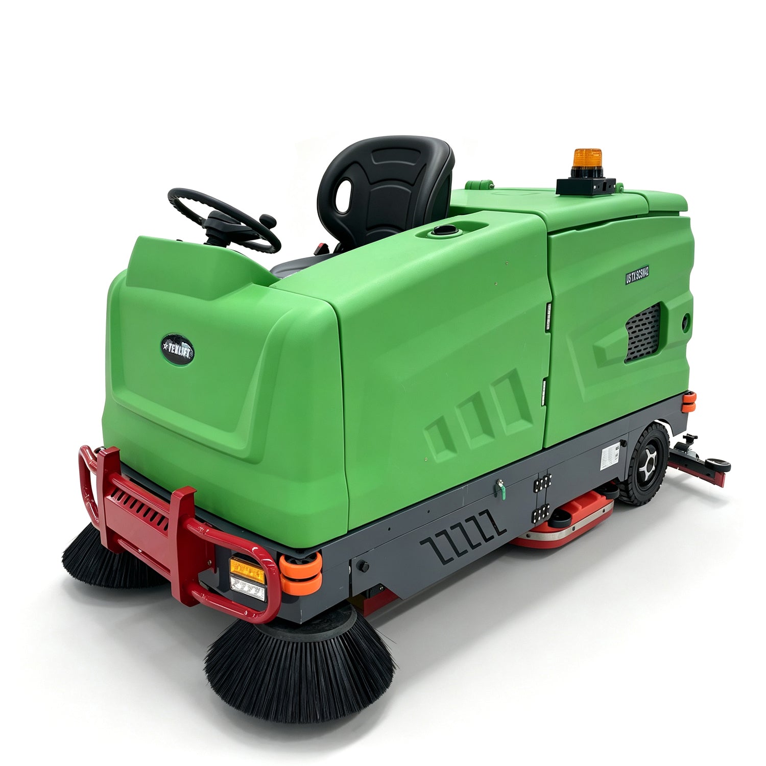 57" Ride-On Industrial Floor Sweeper & Scrubber with 48" Scrubbing Path | US-TX SCSW42
