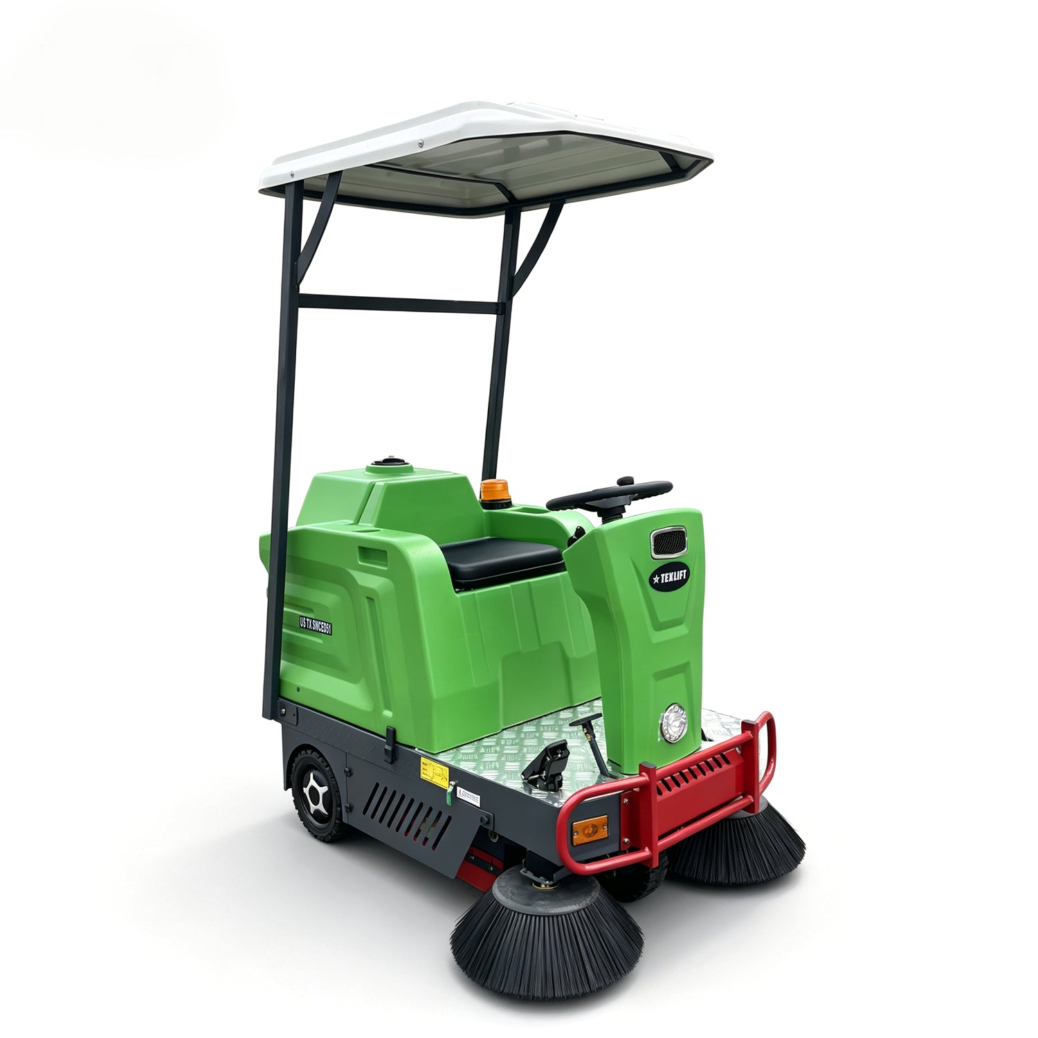 51" Ride-On Electric Floor Sweeper with Canopy, 24-Gallon Hopper | US-TX SWCED51