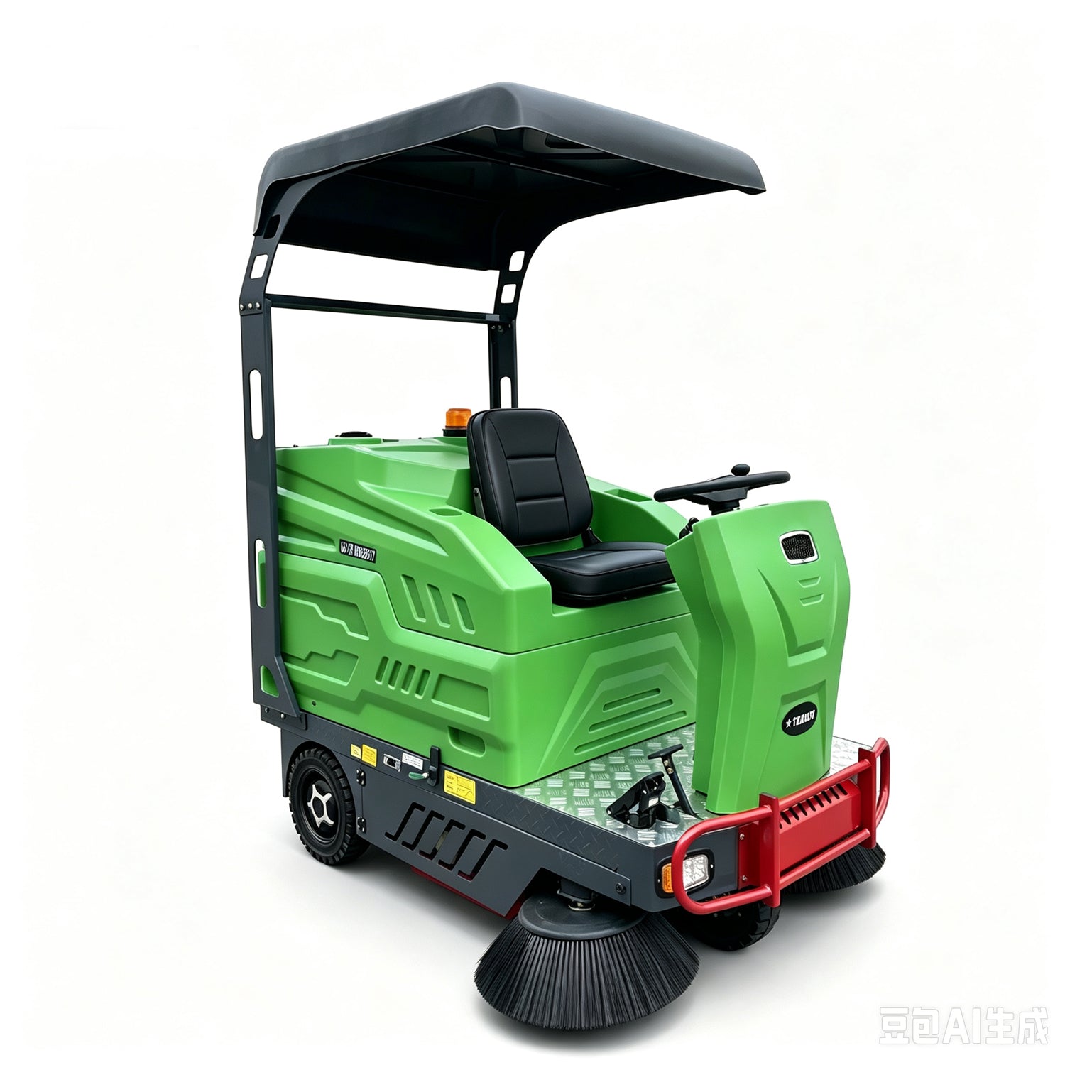 57" Ride-On Electric Floor Sweeper with Canopy, 48-Gallon Hopper | US-TX SWCED57