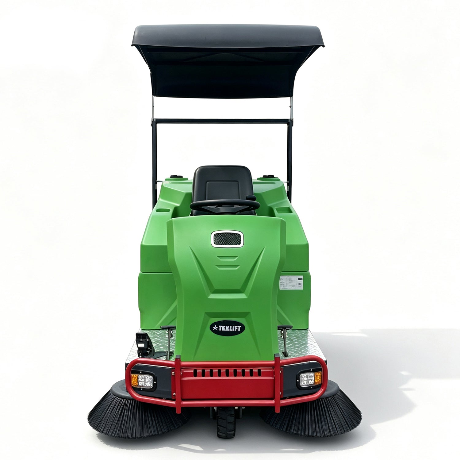 57" Ride-On Electric Floor Sweeper with Canopy, 48-Gallon Hopper | US-TX SWCED57